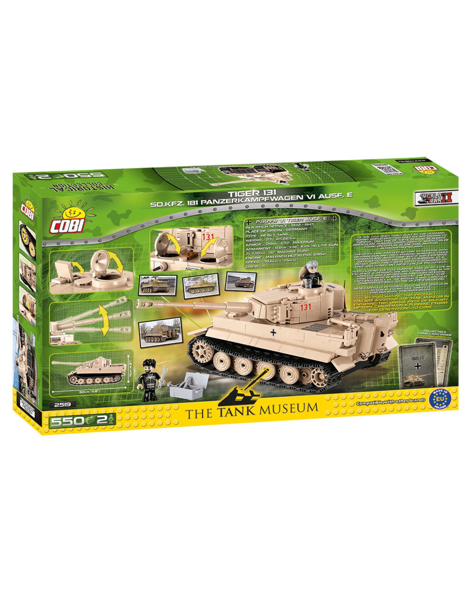 Cobi Ww2 2519 Tiger 131 Sd Kfz 181 Panzerkampfwagen Vi Altoys Altoys