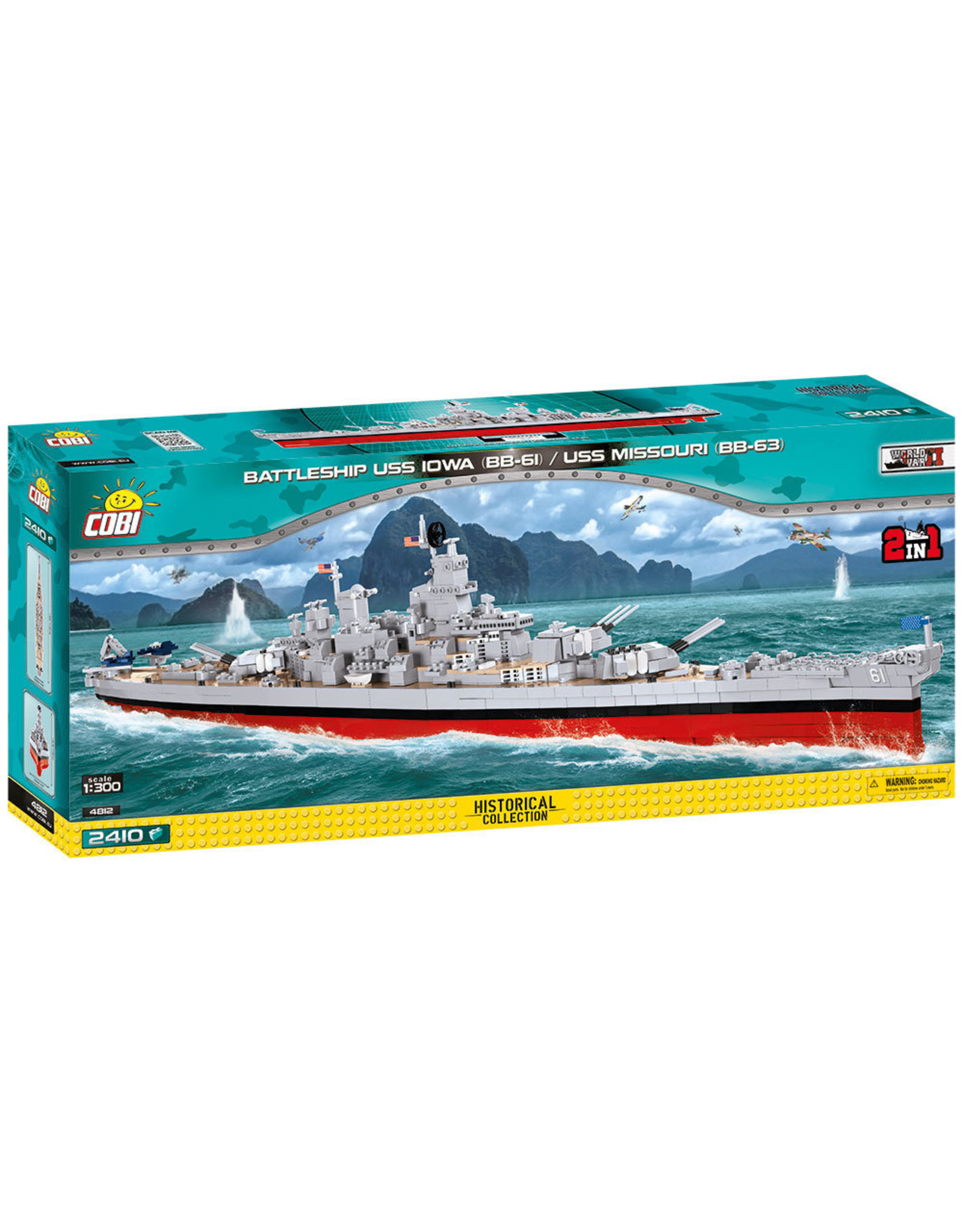 COBI COBI WW2 4812 Battleship USS Iowa/Missouri 2in1