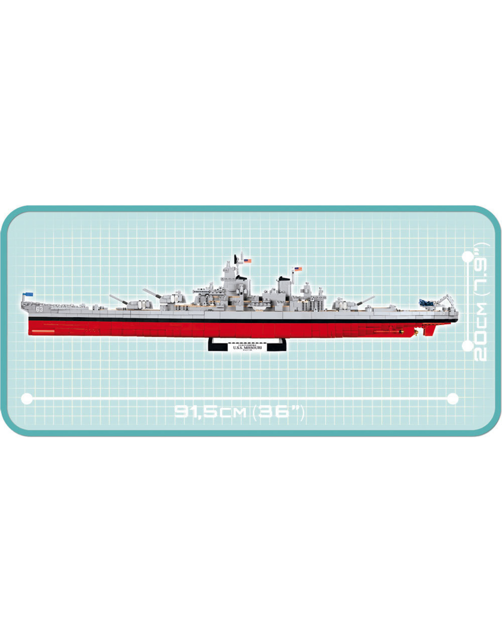 COBI COBI WW2 4812 Battleship USS Iowa/Missouri 2in1