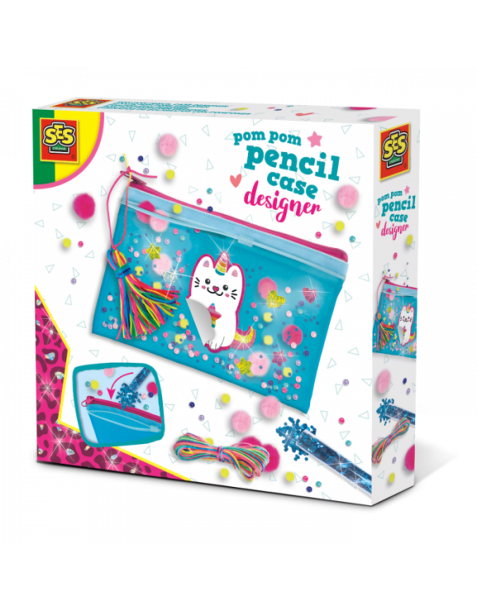 SES Creative Pom pom pencil case designer