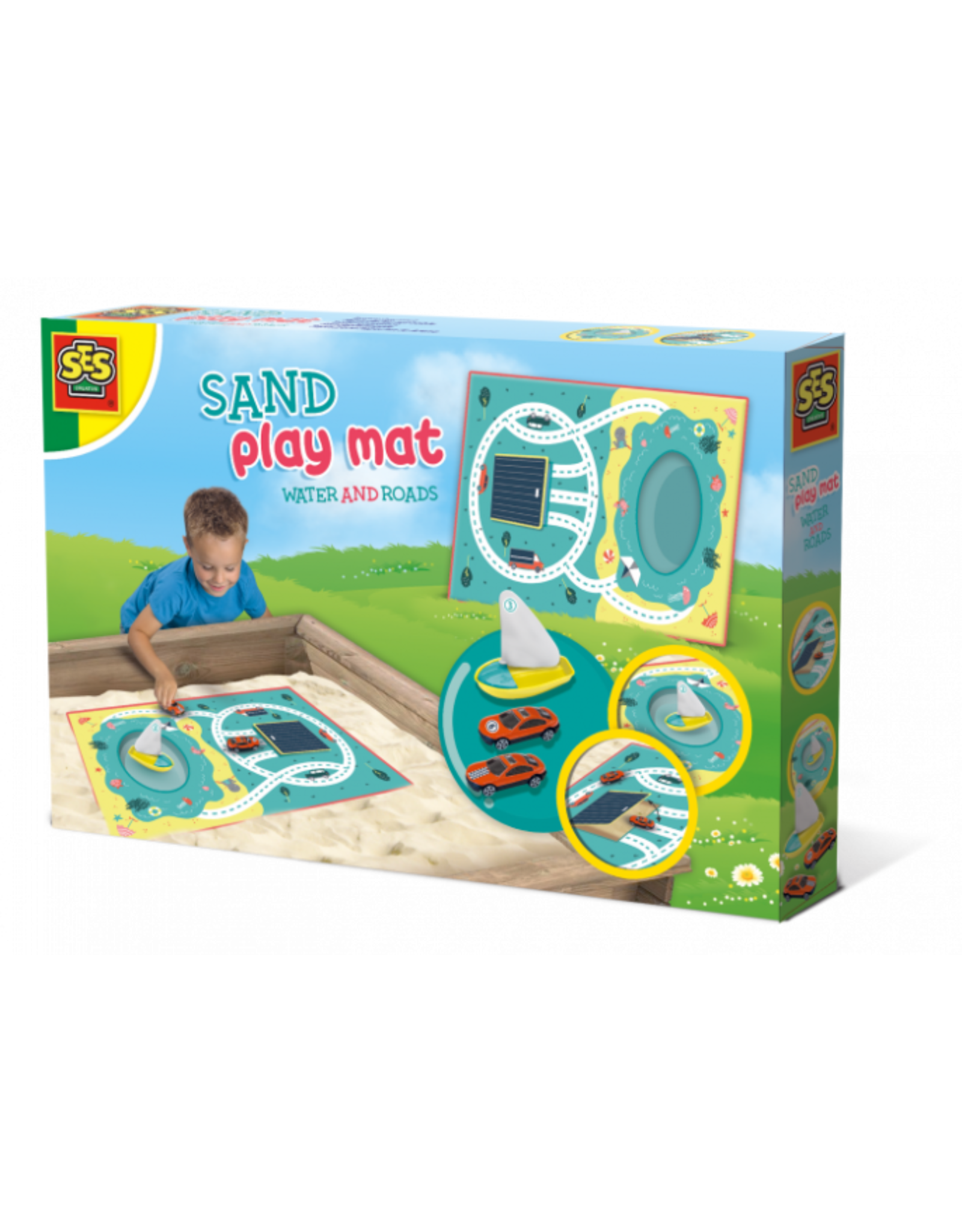 SES Creative Sandspielmatte - Wasser und Straßen