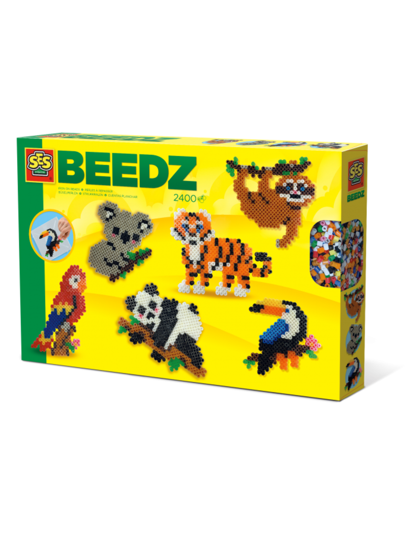 SES Creative Beedz - Iron on beads - Jungle animalsy