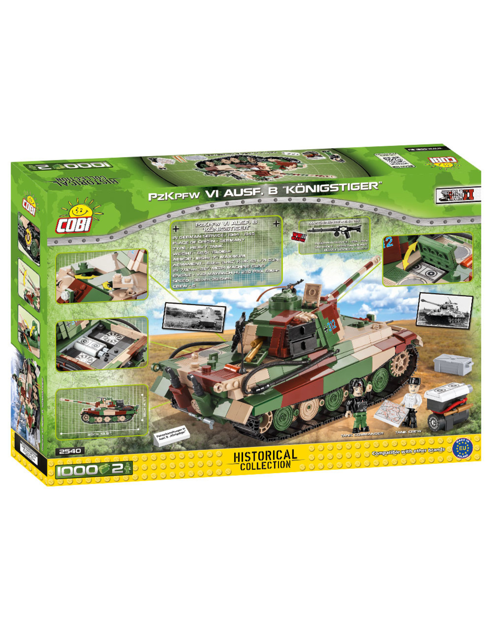 COBI Cobi WW2 2540 - Königstiger PzKpfW VI