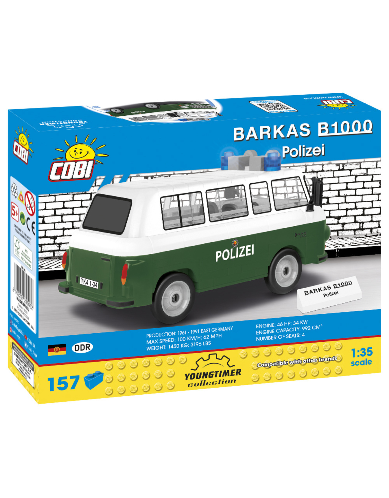 COBI COBI 24596 - Barkas B1000 Polizei