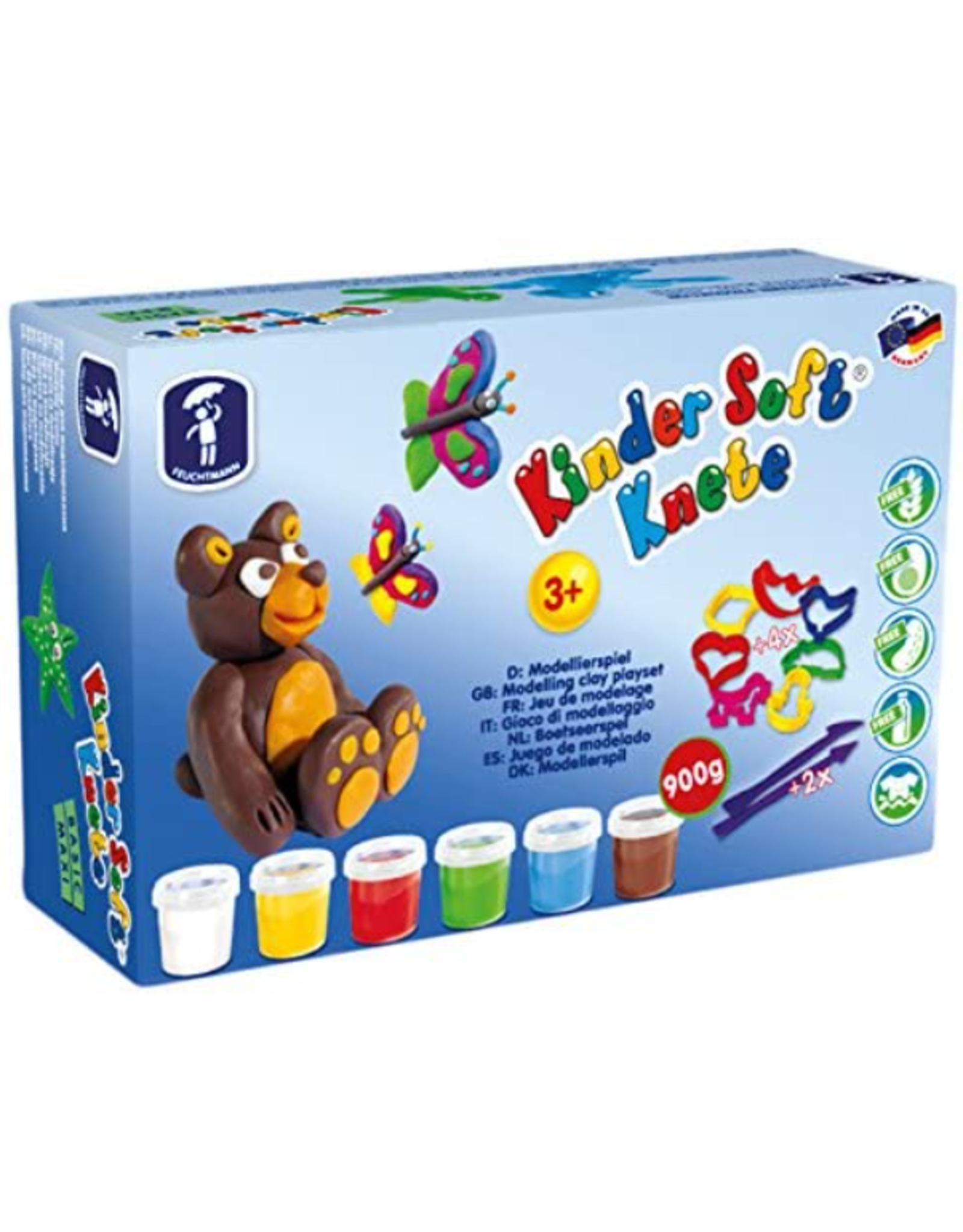 Feuchtmann  Kinder-Soft-Knete - soft air-drying modeling clay - maxi - 900 grams