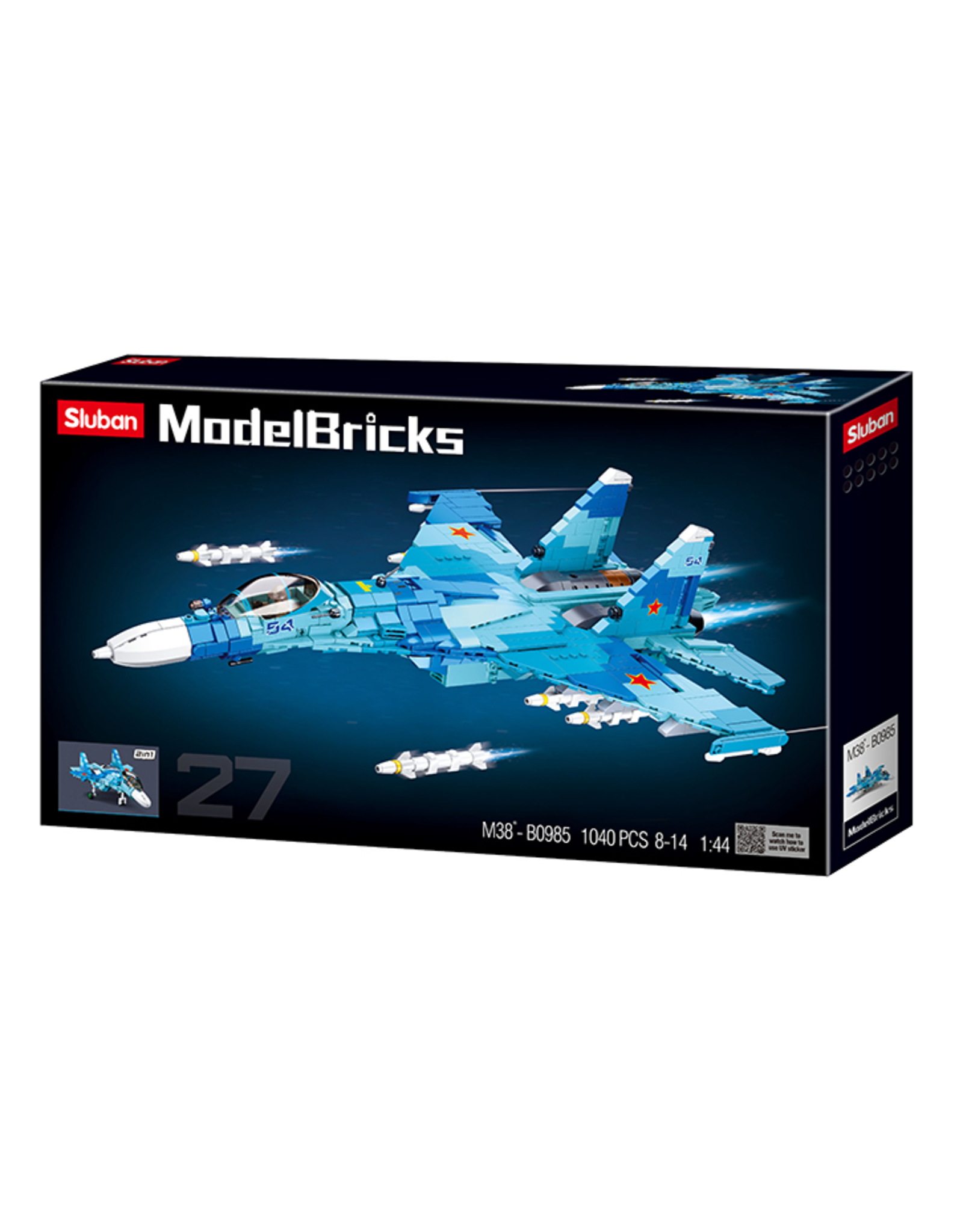 Sluban Sluban Blue Fighter Jet 2 in1