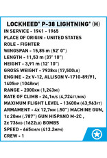 COBI COBI  WW2 5726 - P38H Lightning