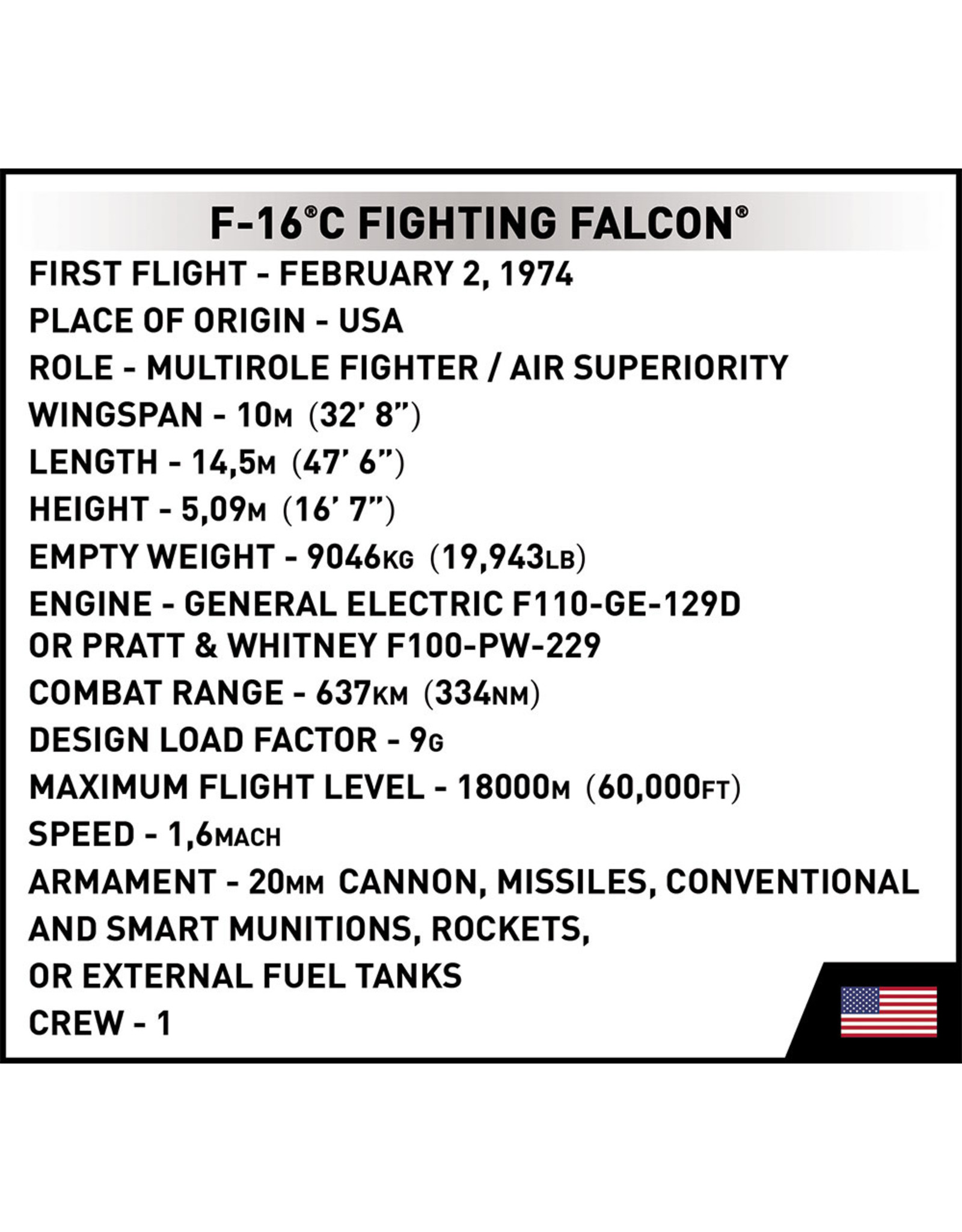 COBI COBI  5813 F-16C Fighting Falcon