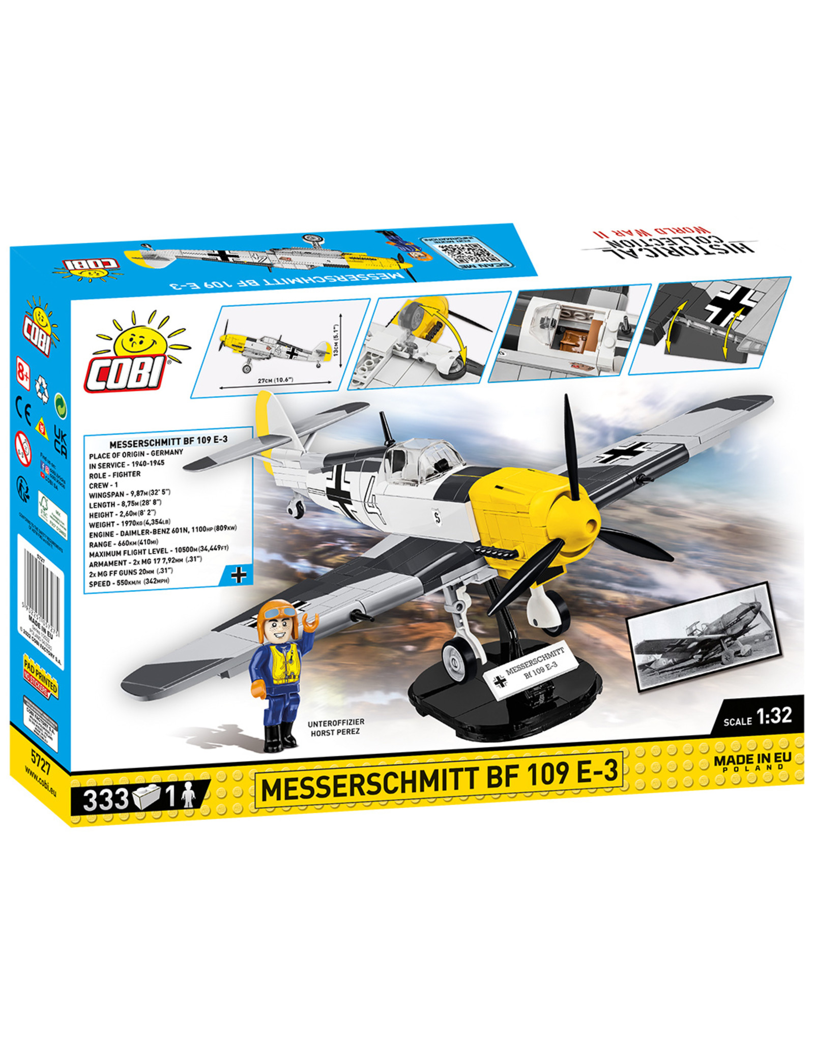 COBI COBI  WW2 5727 - Messerschmitt BF109 E-3