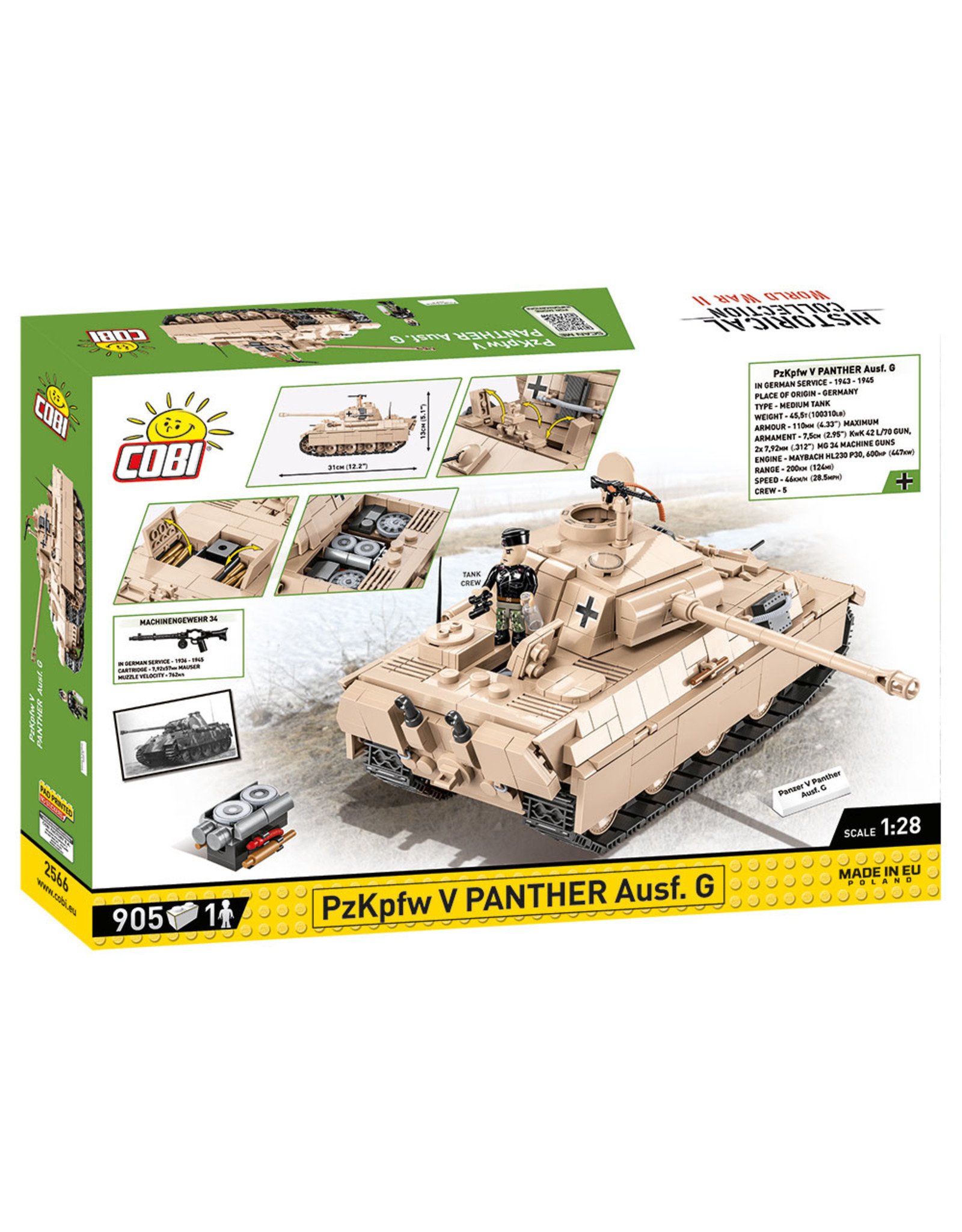 COBI COBI 2566 - Panzer V  Panther  Ausf G