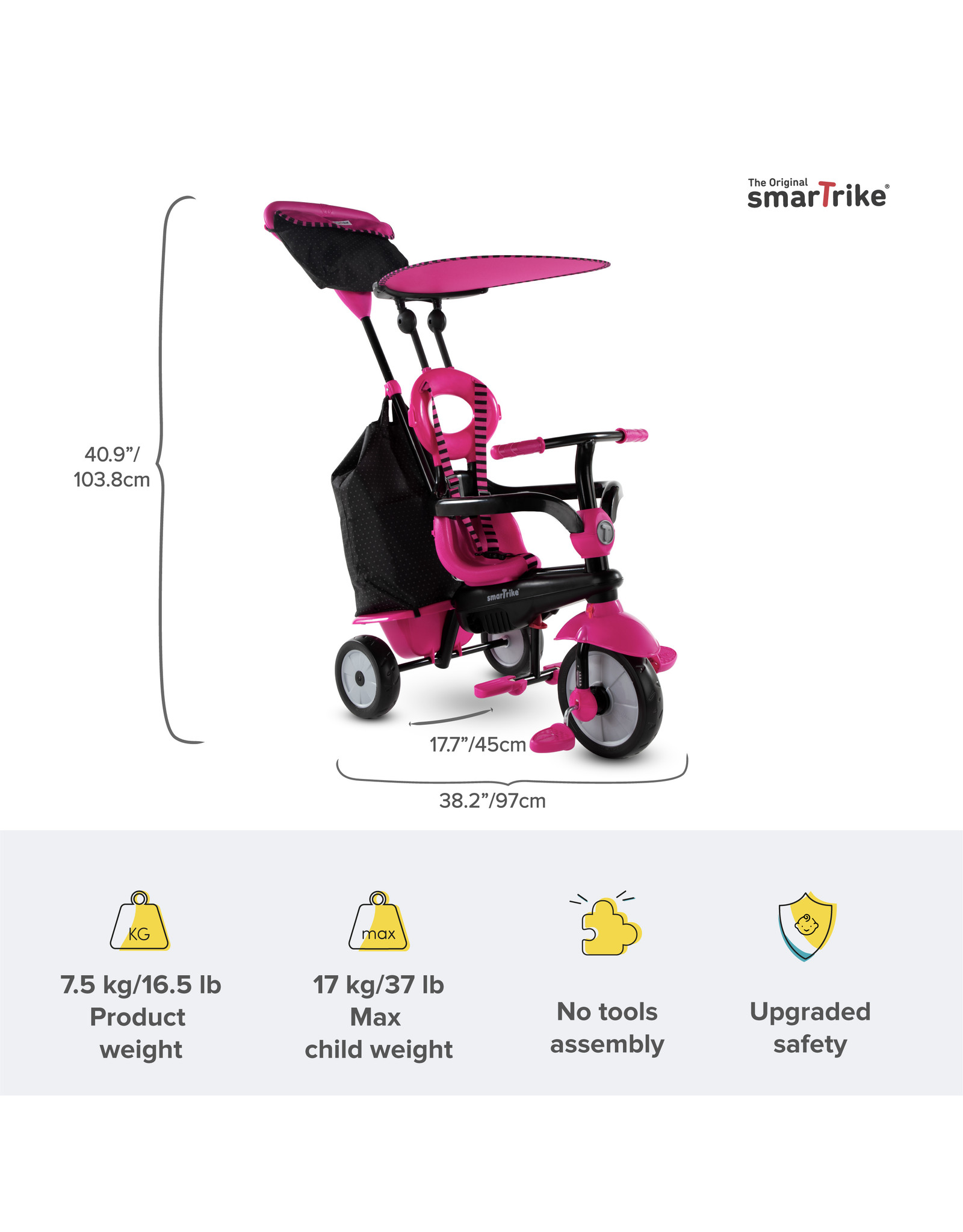 SmarTrike SmarTrike Vanilla Plus - rosa