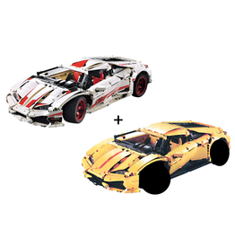 CaDA bricks CaDA 610 Super Car plus ombouwset geel