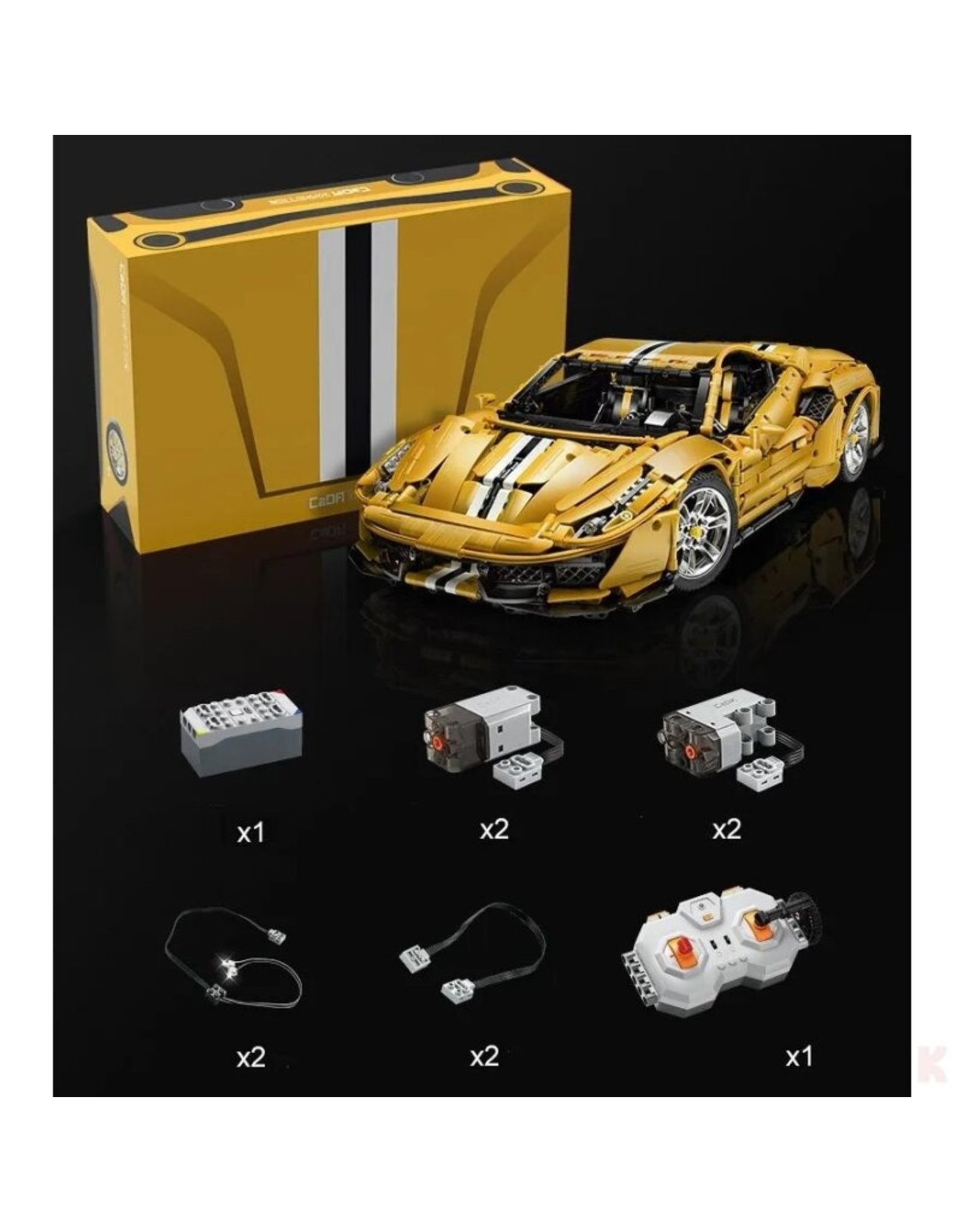 CaDA bricks CaDA MASTER Italian Super Car yellow incl. power system