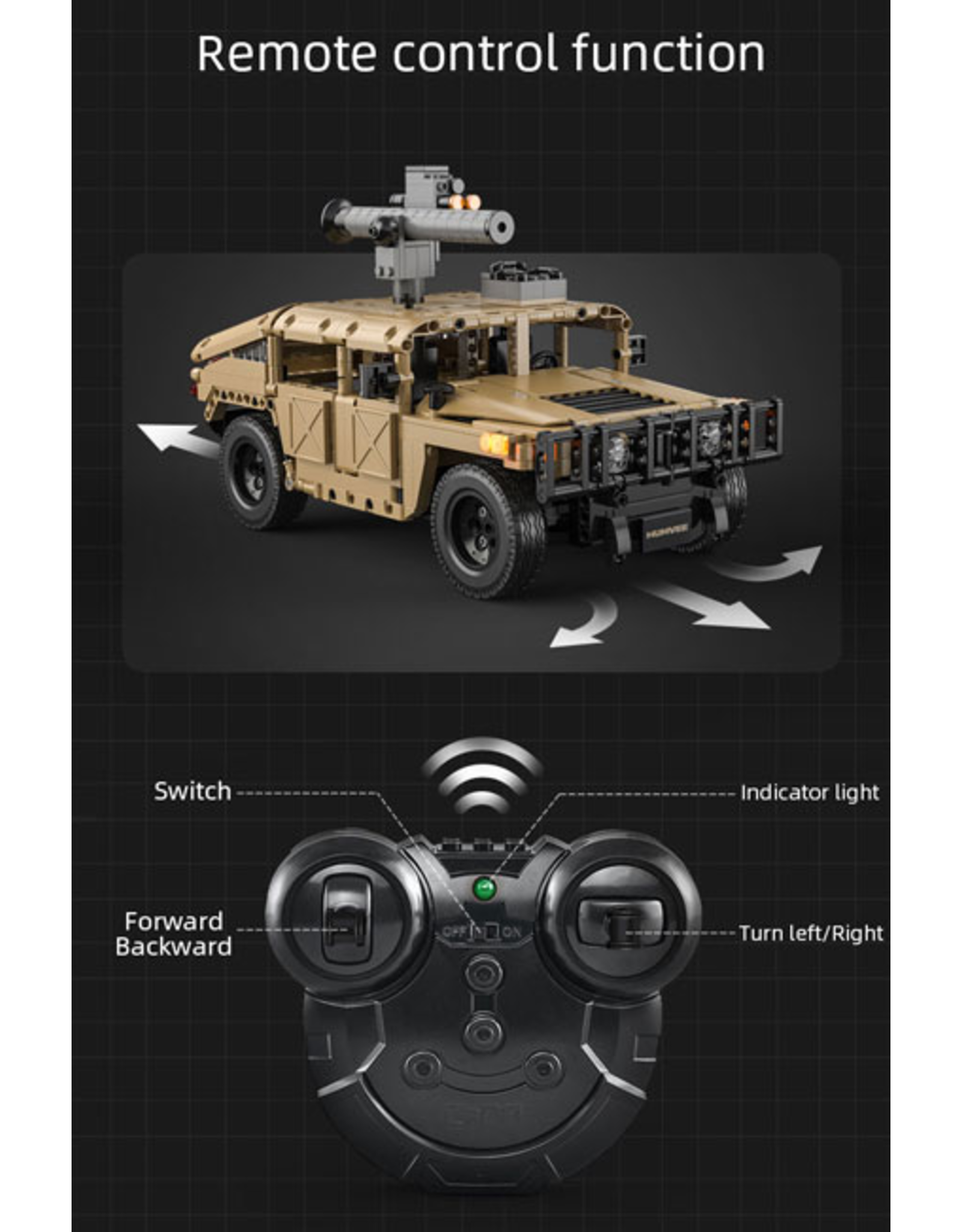 CaDA bricks CaDA Humvee Off-Roader