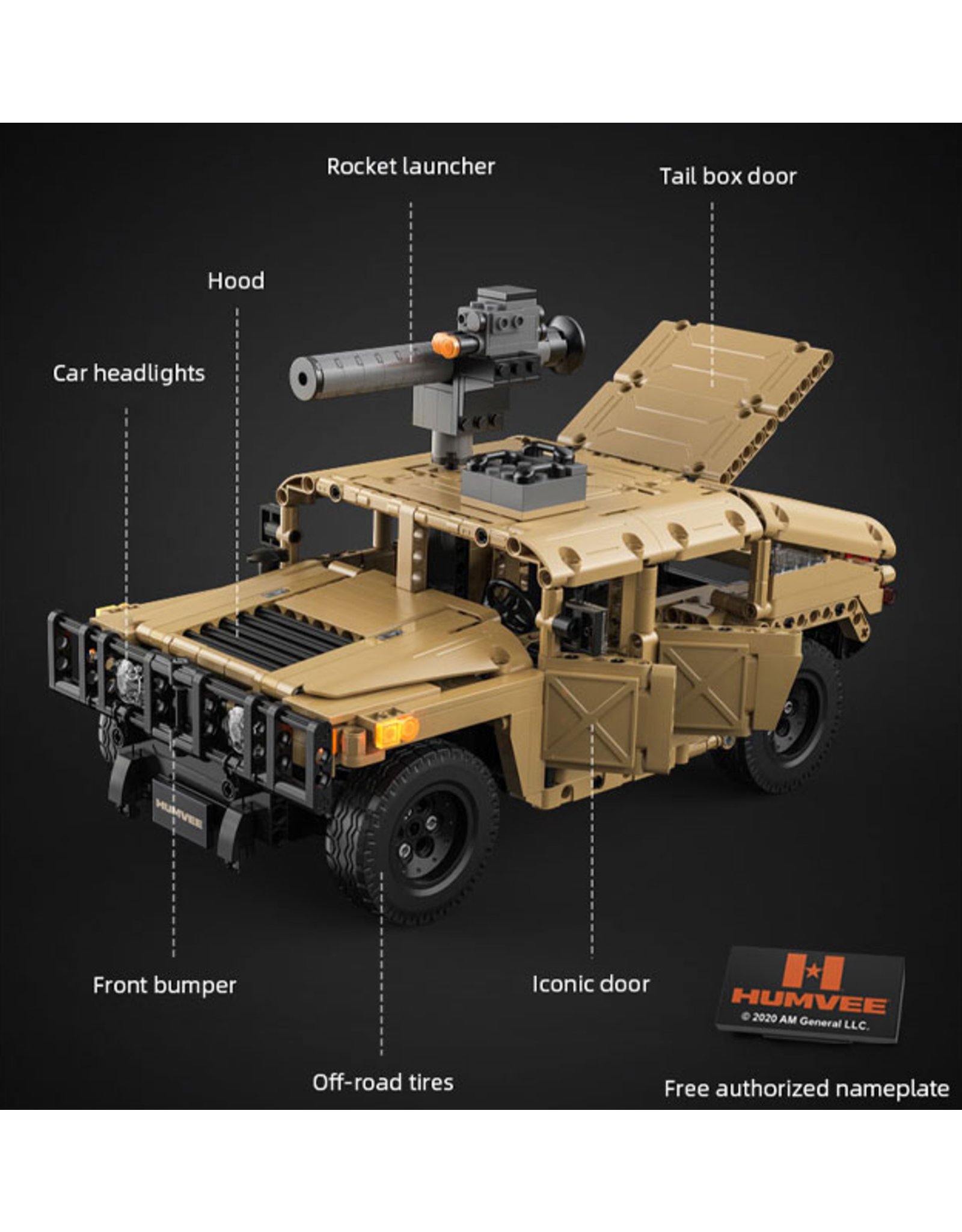 CaDA bricks CaDA Humvee Off-Roader