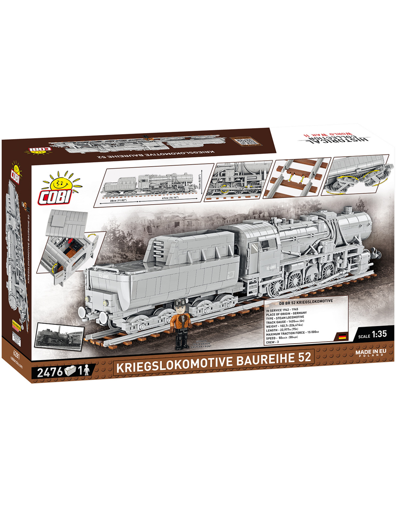 COBI COBI 6281 Kriegslokomotive Baueihe 52