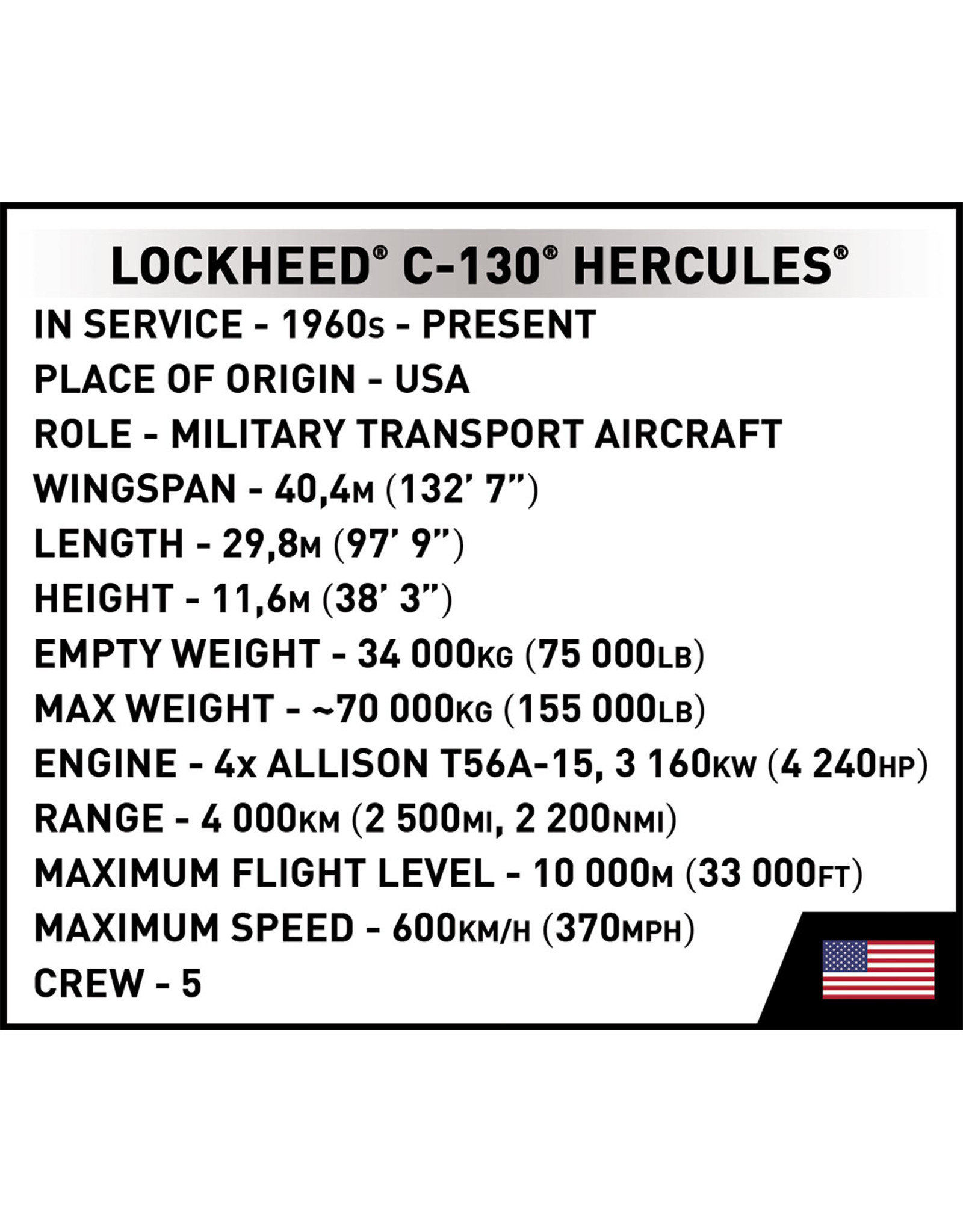 COBI COBI 5839 Lockheed C-130J Hercules