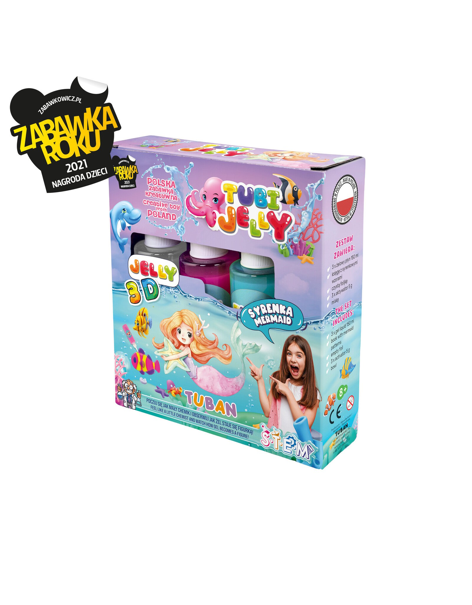 Tuban Tuban - Tubi Jelly set met 3 kleuren - zeemeermin