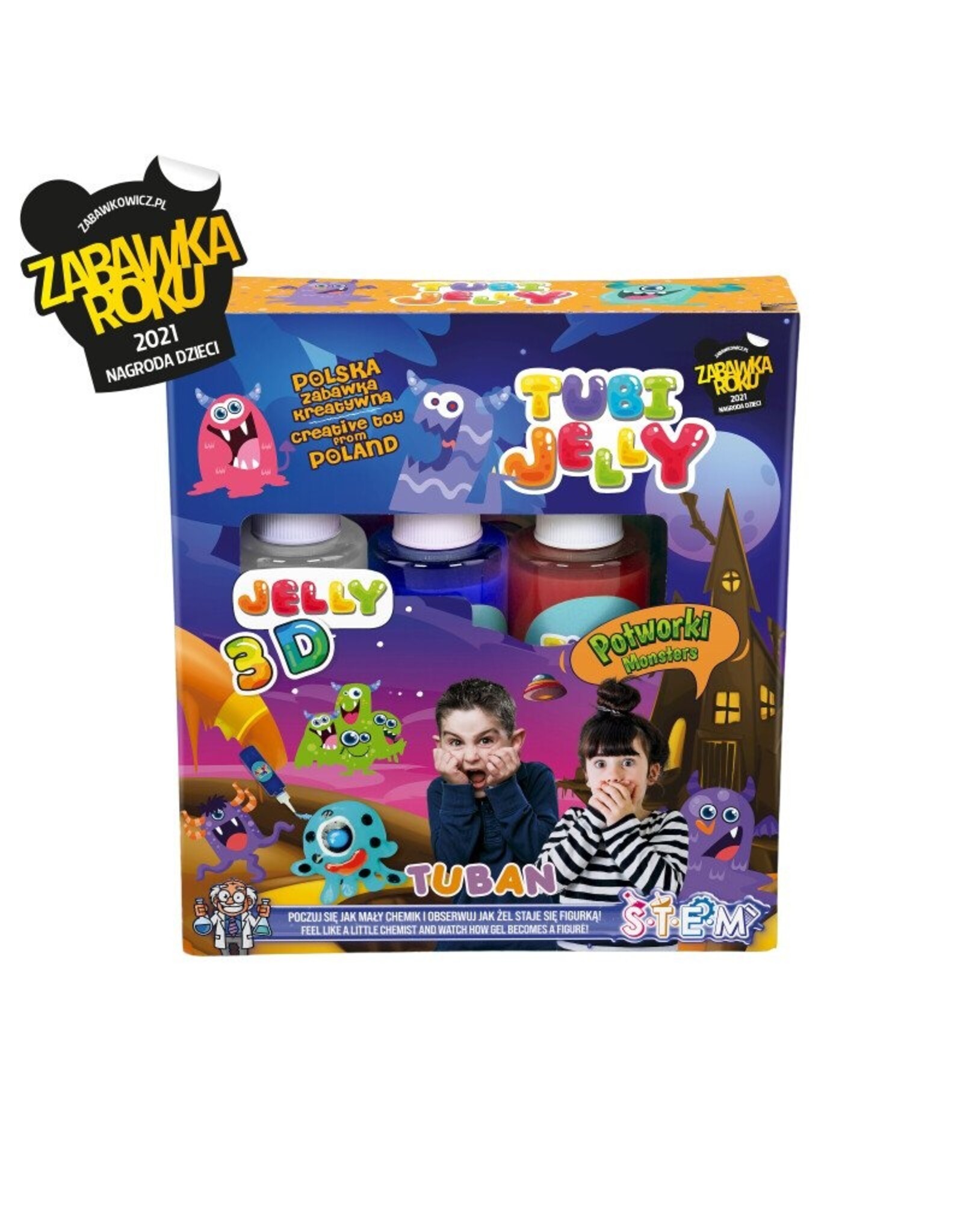 Tuban Tuban - Tubi Jelly set met 3 kleuren - monsters