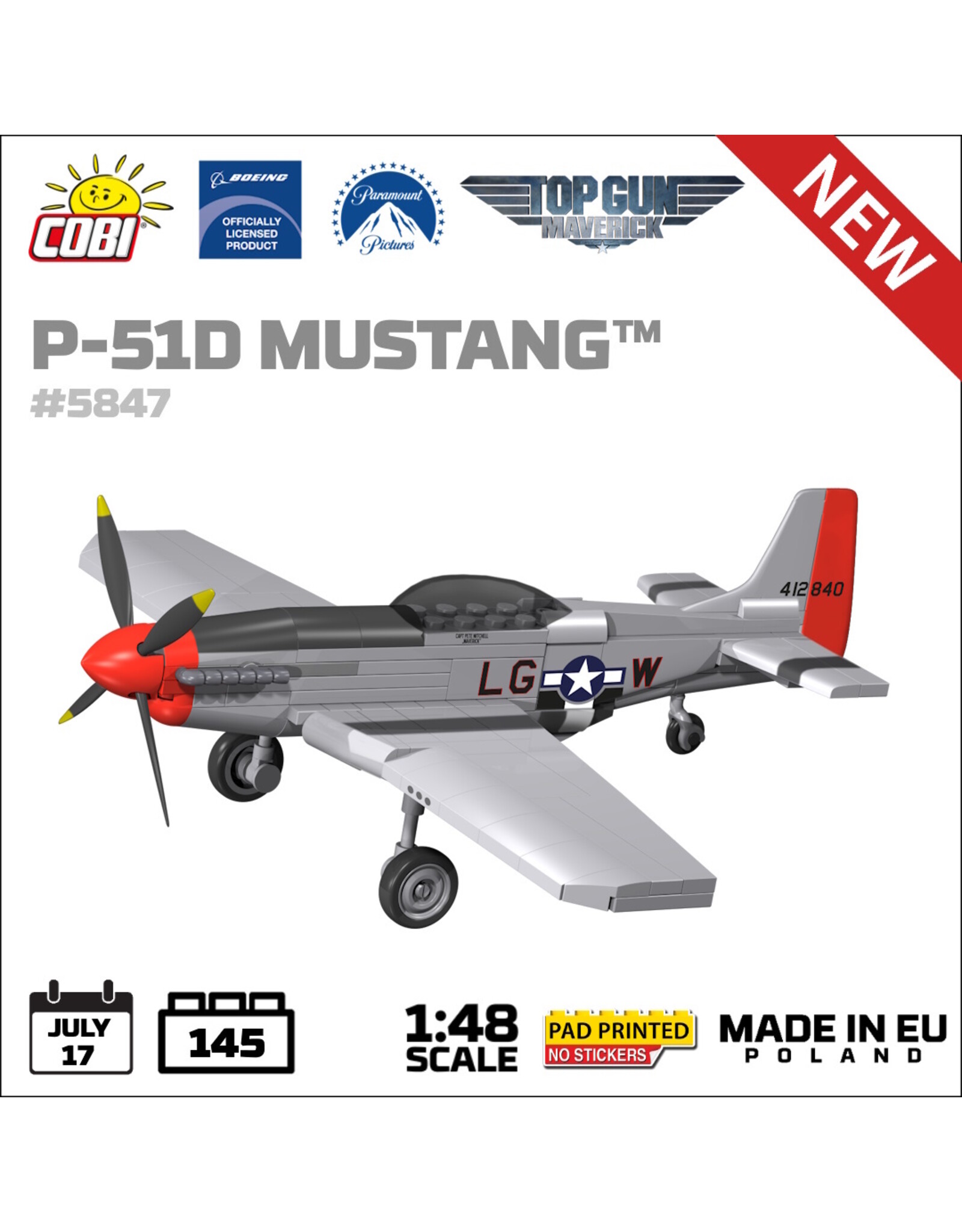 COBI COBI 5847 TOP GUN Mustang P51D