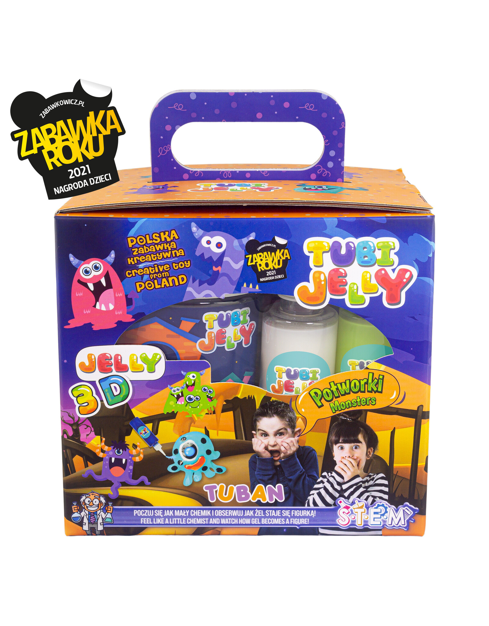 Tuban Tuban - Tubi Jelly set with 6 colors and small aquarium - Monsters