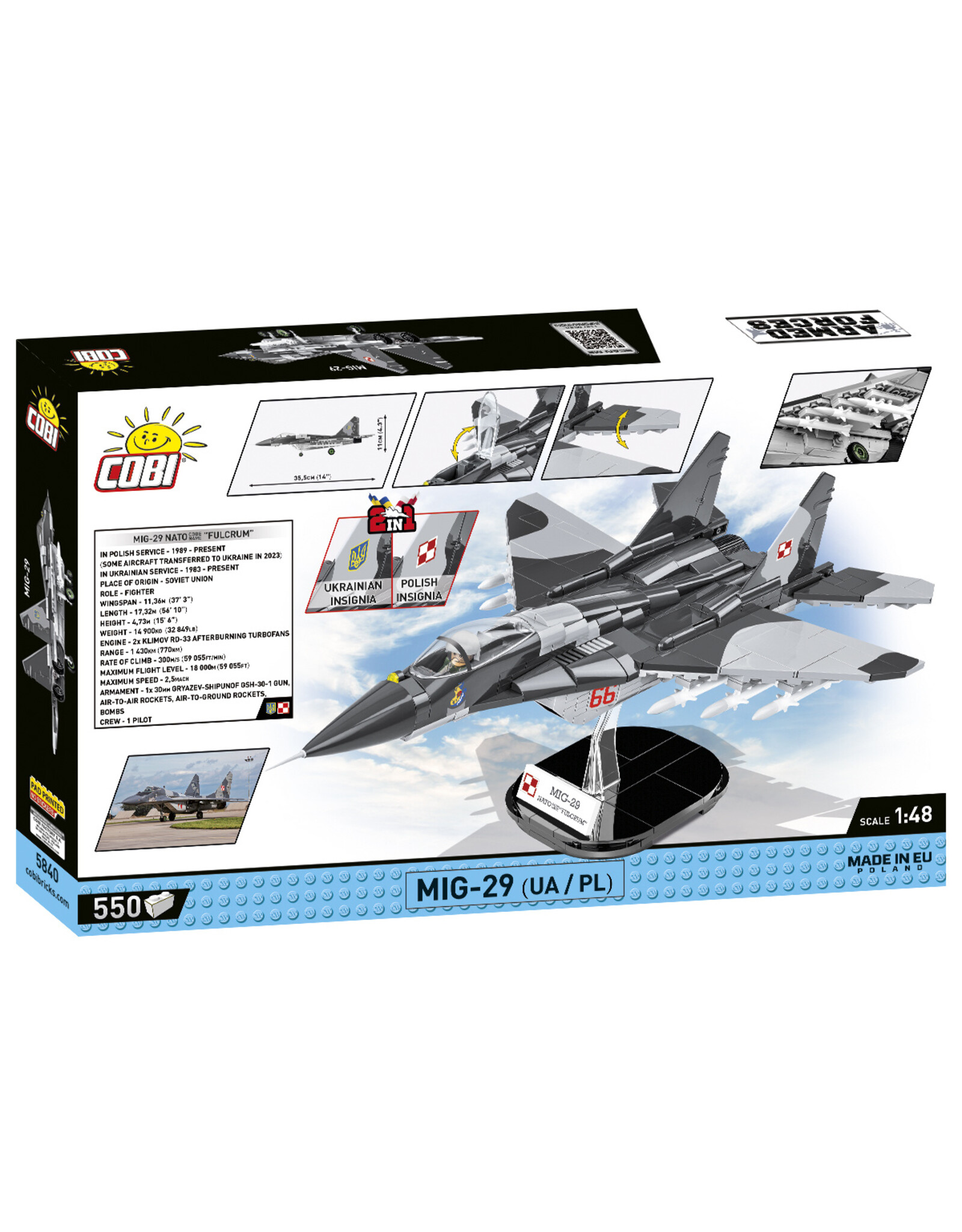 COBI COBI 5840 MIG-29 2in1 Polish/Ukrainian Air Force