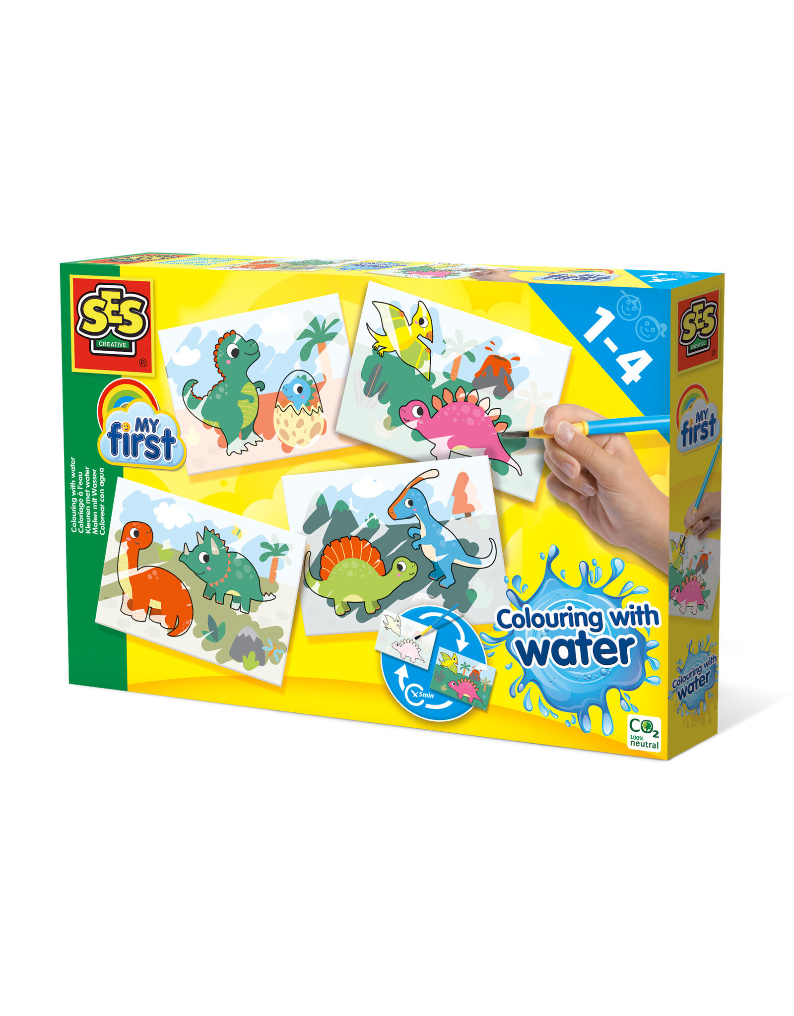 SES Creative SES My first - Kleuren met water - Dino's