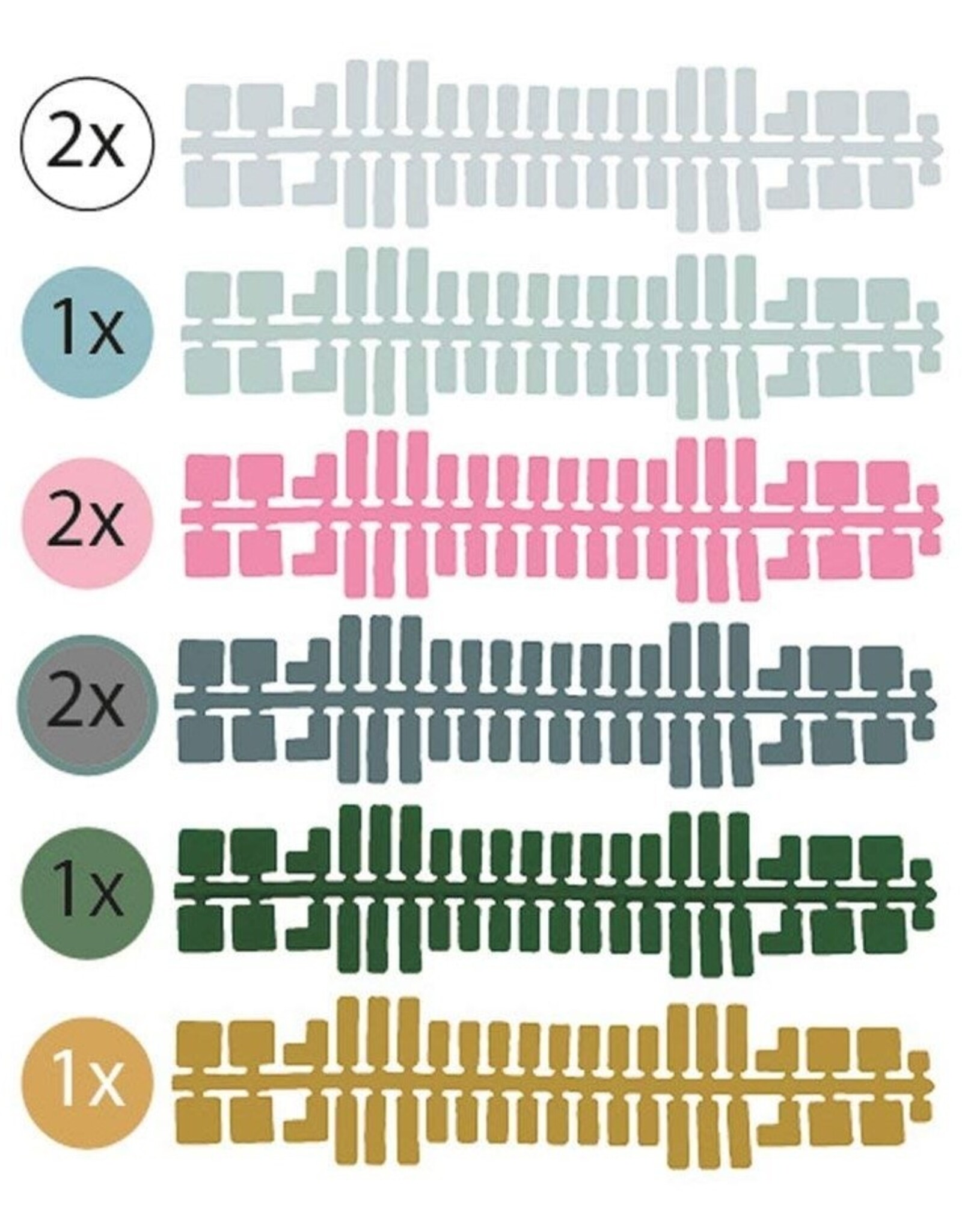 Ministeck Feuchtmann - Ministeck standaard kleurenstrips (set 3)