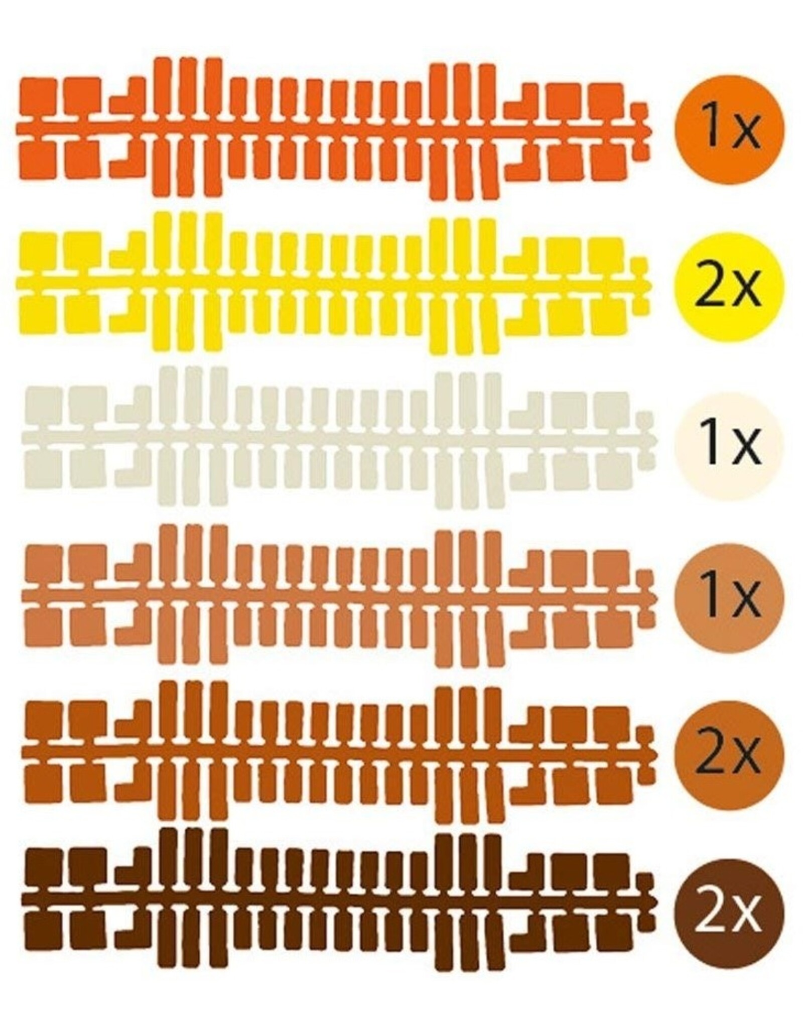 Ministeck Feuchtmann - Ministeck standard color strips (set 2)