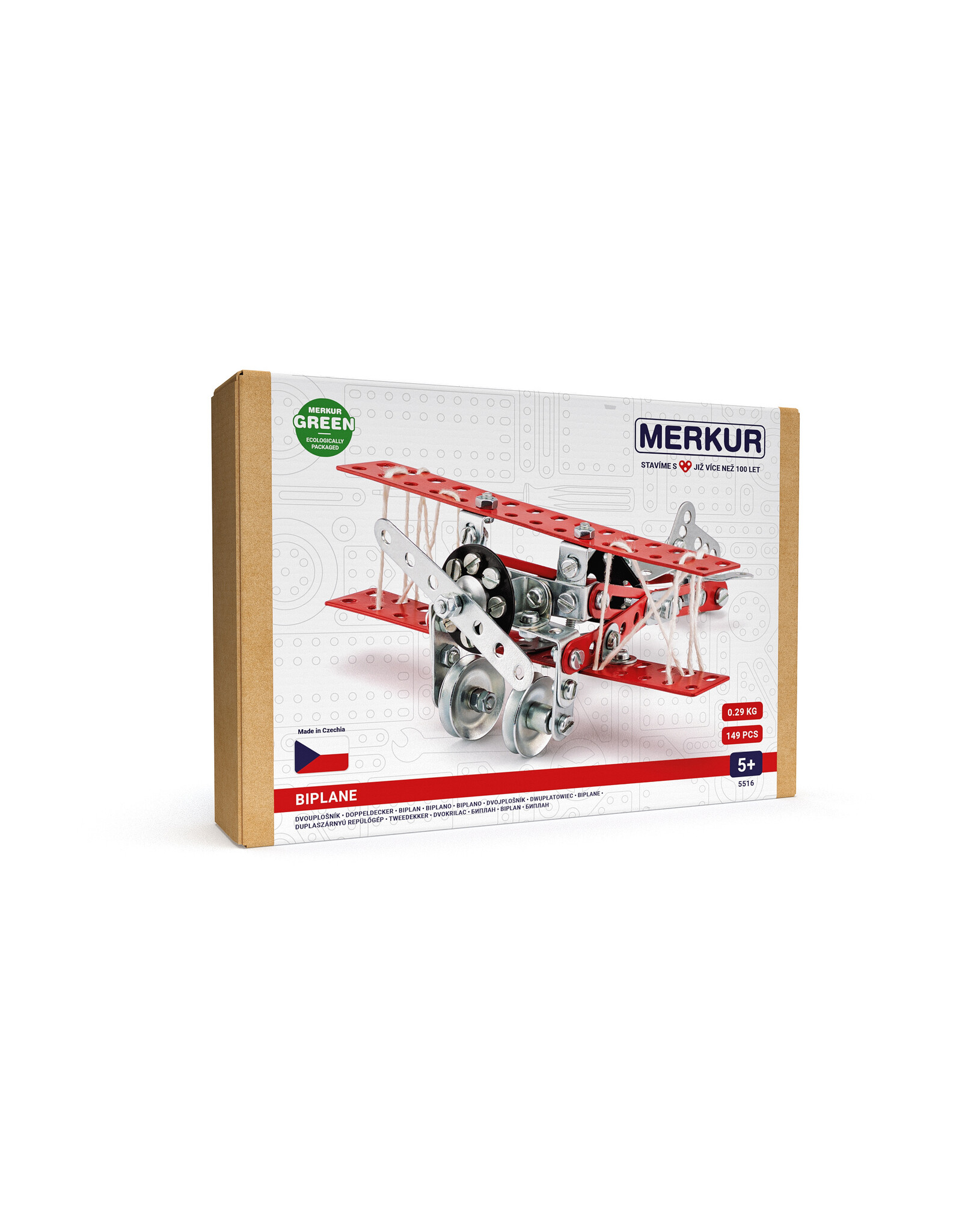 Merkur Merkur - Biplane - metal construction set - 149 parts