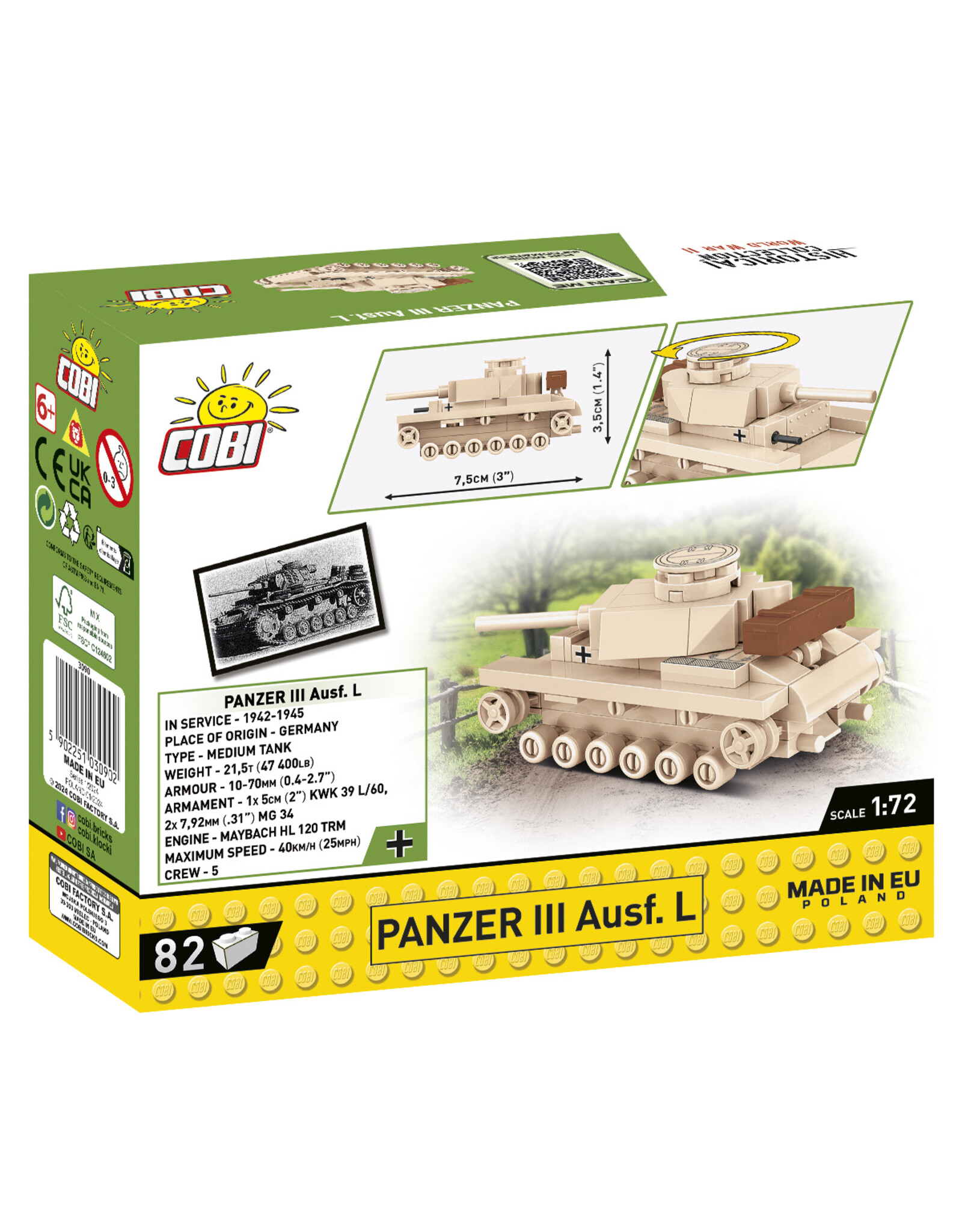 COBI COBI 3090 Panzer III Ausf.L