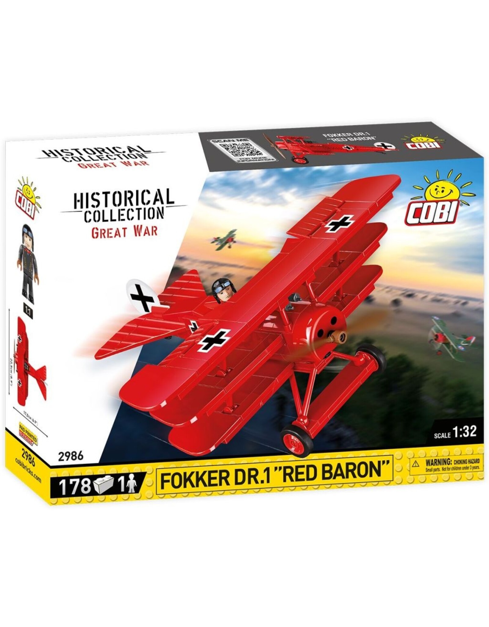 COBI COBI WW1 2986 - Fokker Dr.I Red Baron