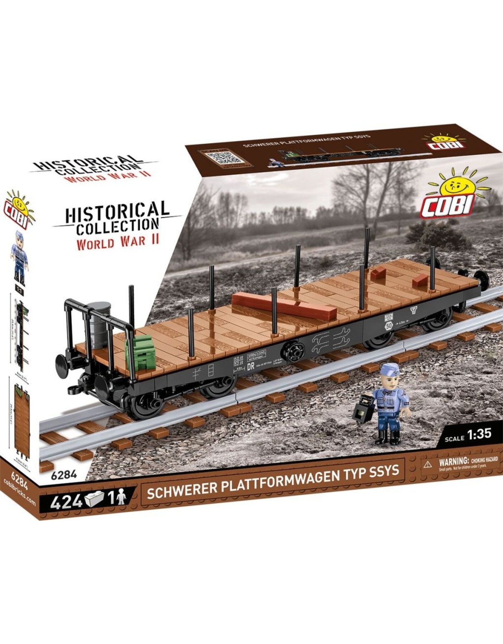 COBI COBI 6284 German Railway Platformwagen Typ SSY