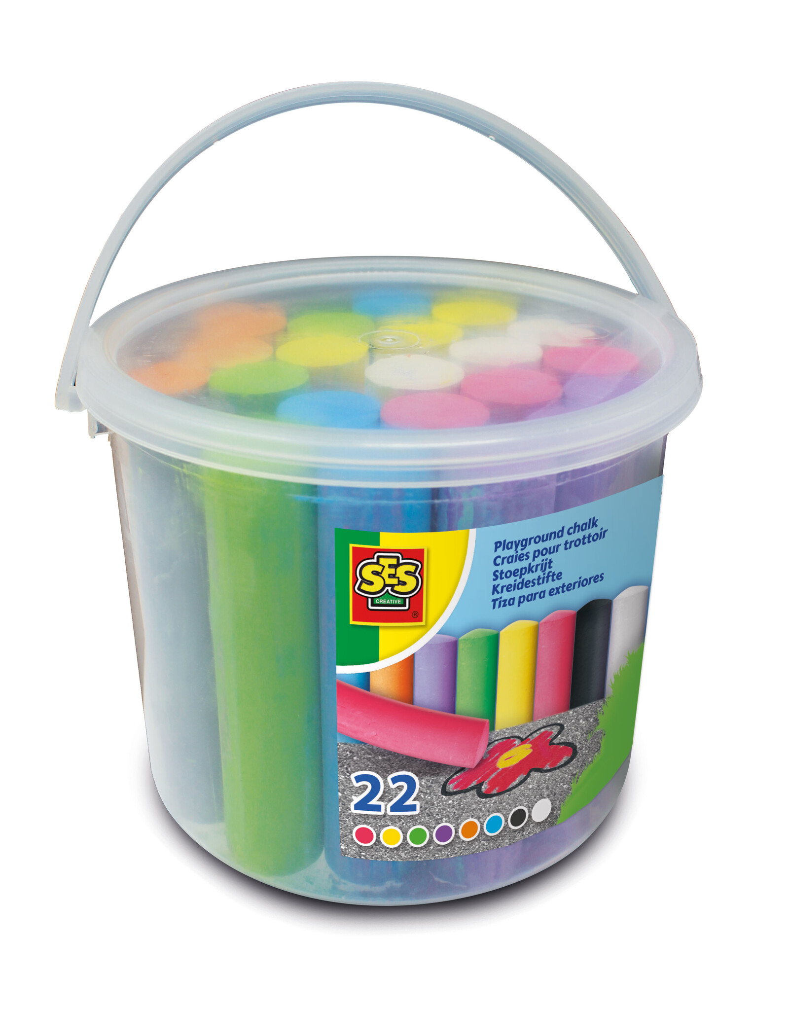 SES Creative SES Playground chalk 22pcs bucket