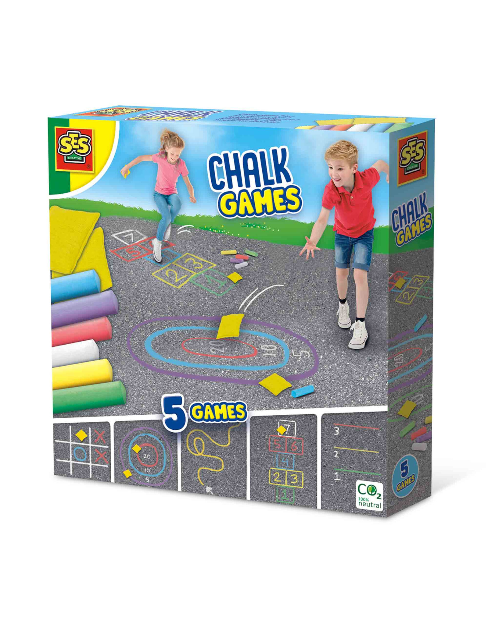 SES Creative SES Kreidespiele - 5 in 1 Set