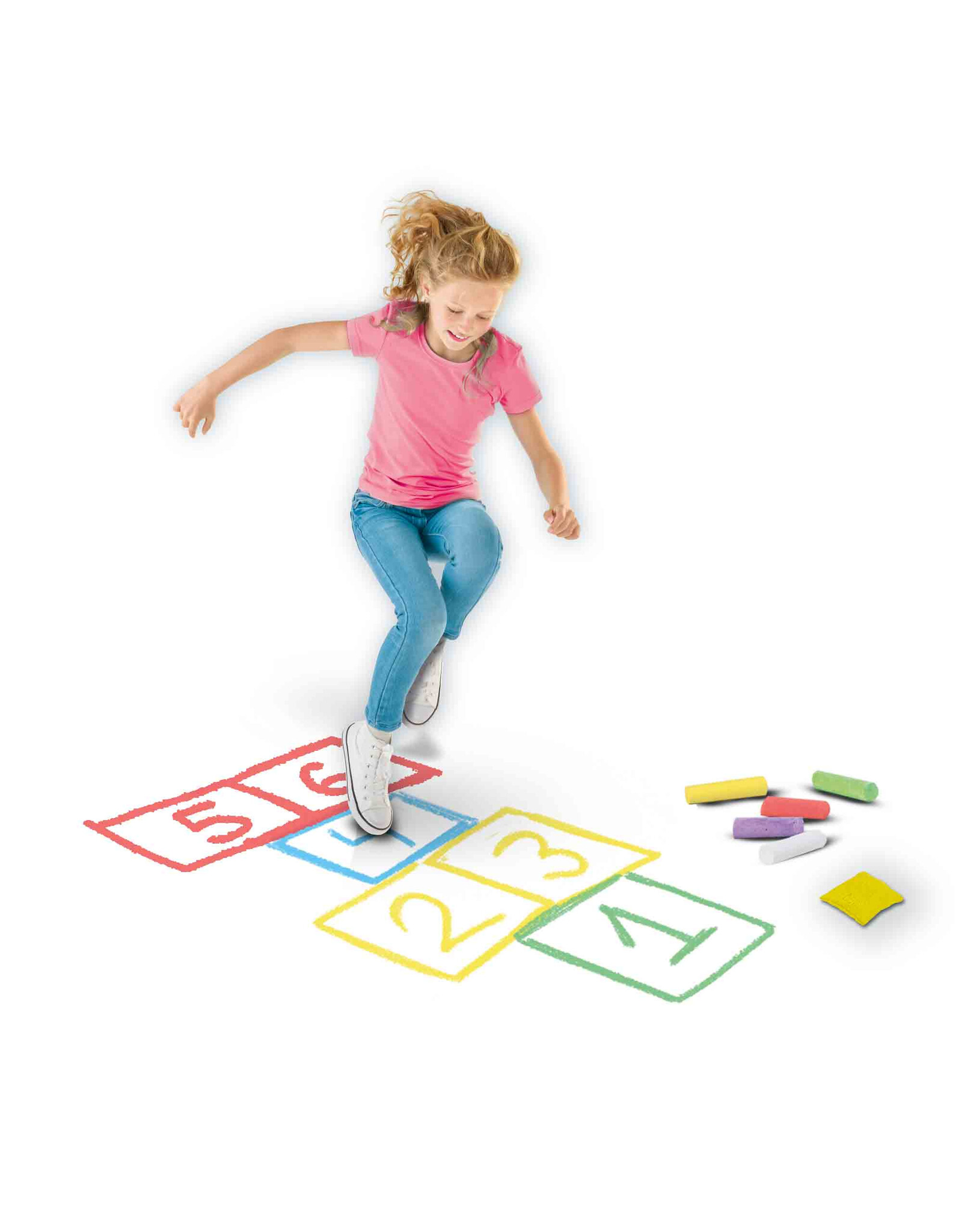 SES Creative SES 5-in-1 side walk chalk games