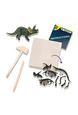 SES Creative SES - Explore - Dino en skelet opgraven 2 in 1 - Triceratops