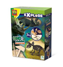 SES Creative Dino and skeleton excavation 2 in 1 - Triceratops