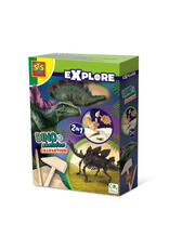 SES Creative SES - Explore - Dino en skelet opgraven 2 in 1 - Stegosaurus