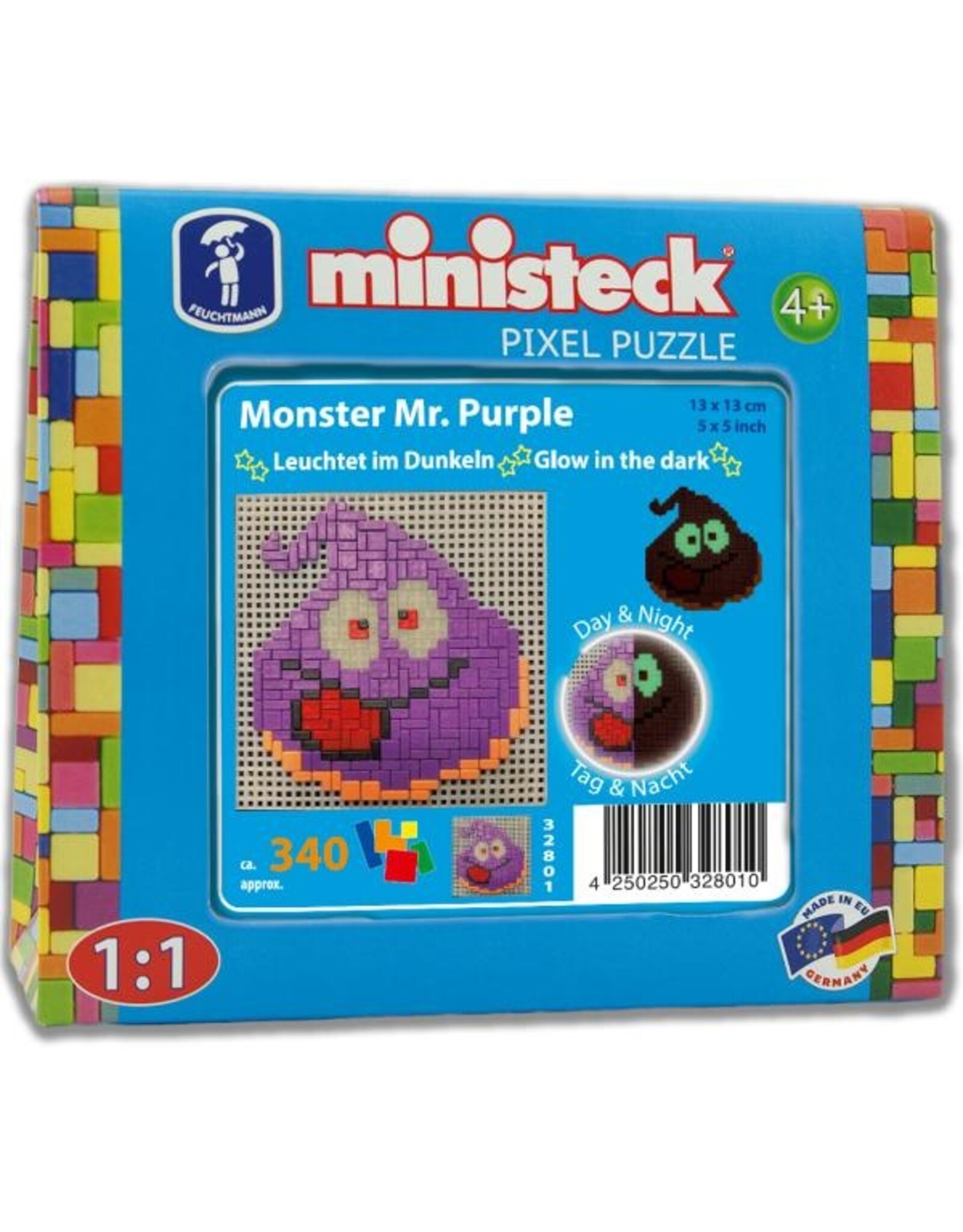 Ministeck Feuchtmann - ministeck "Glow in the dark" - Monster Mr. Purple