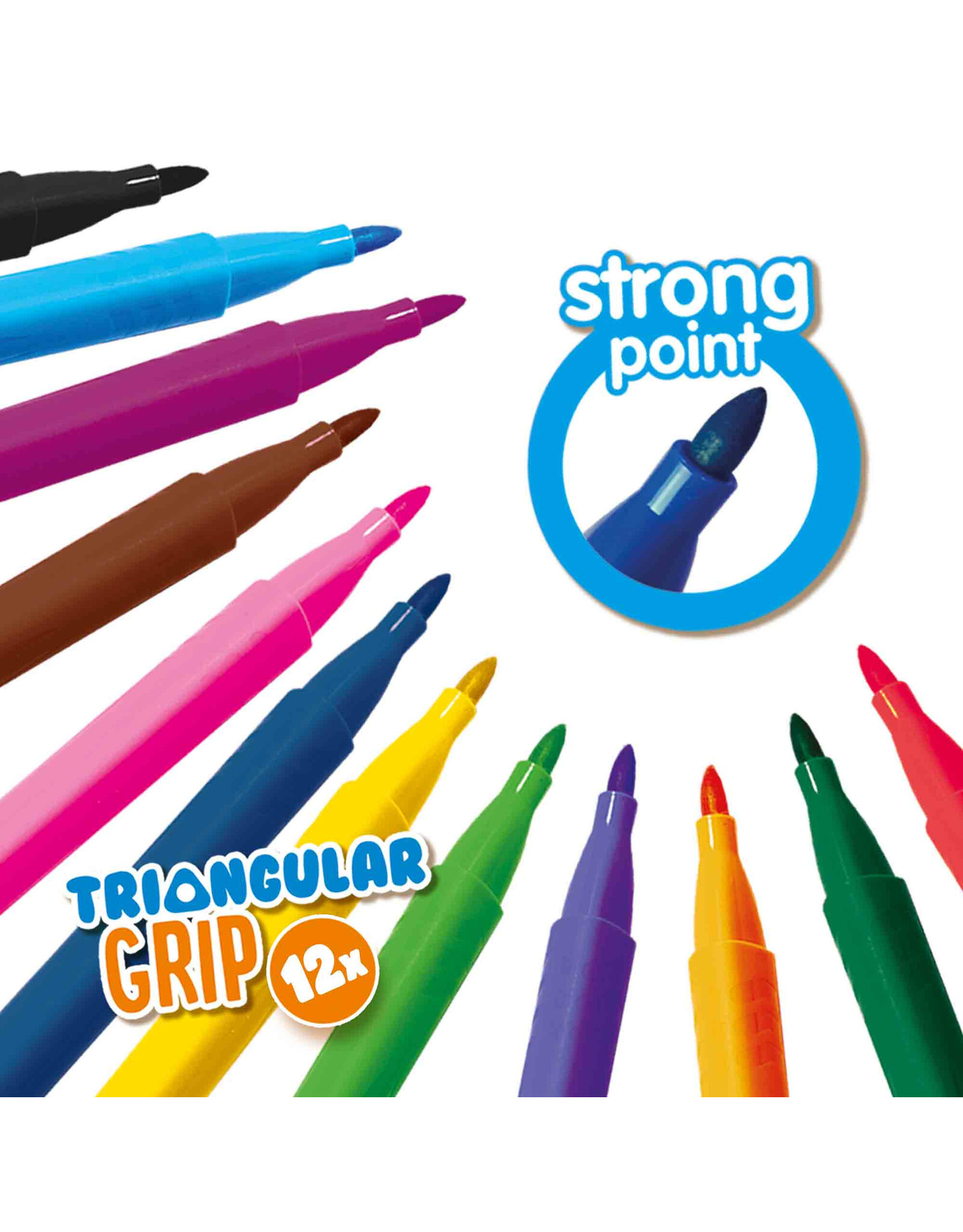 SES Creative SES Colour by numbers - Triangular grip colouring pens