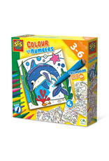 SES Creative SES Colour by numbers - Triangular grip colouring pens