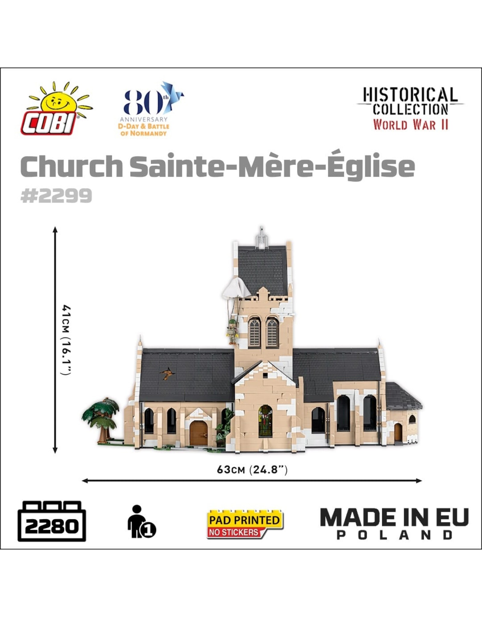 COBI COBI 2299 Sainte-Mère-Église kerk