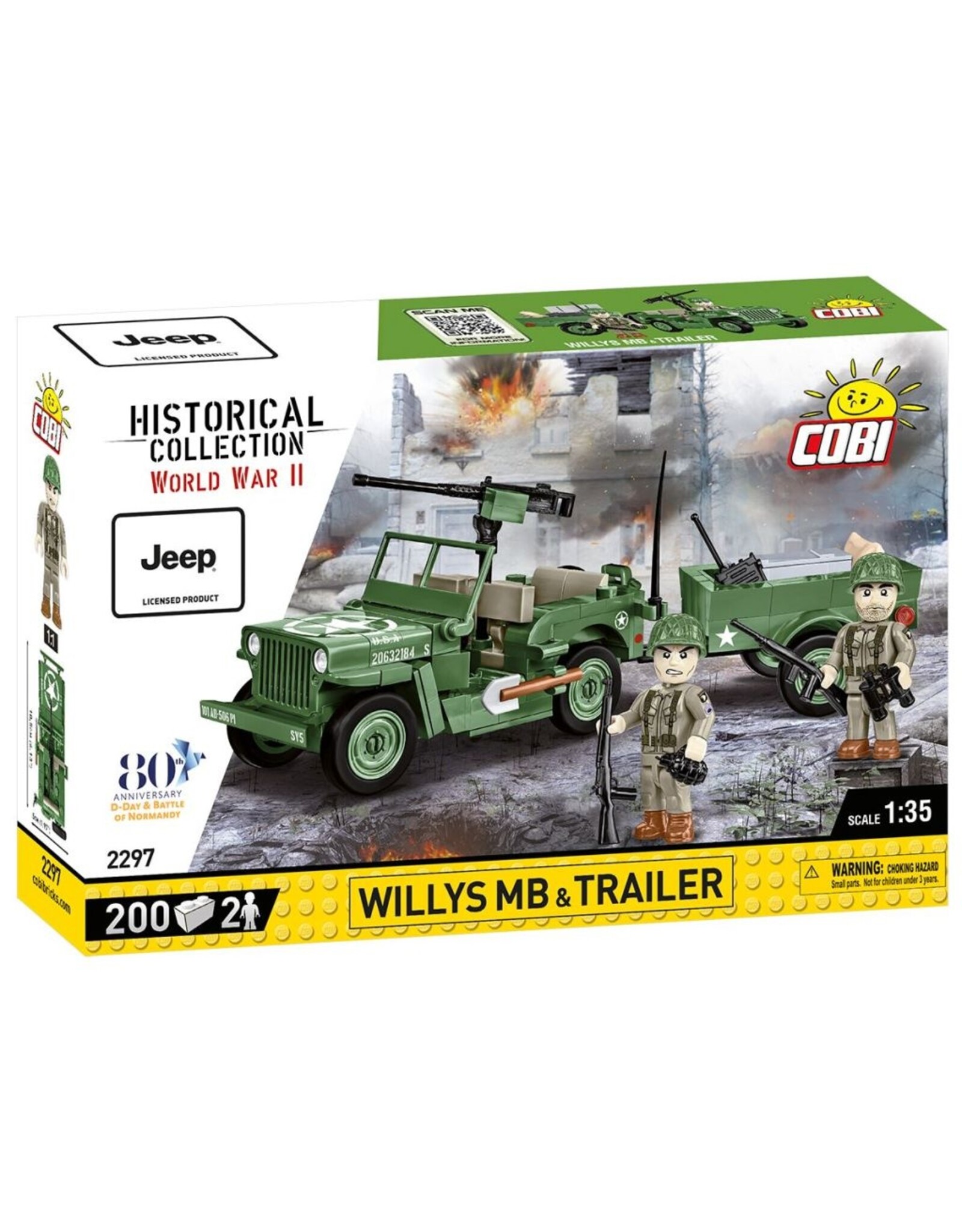 COBI COBI 2297 WILLYS MB & Trailer