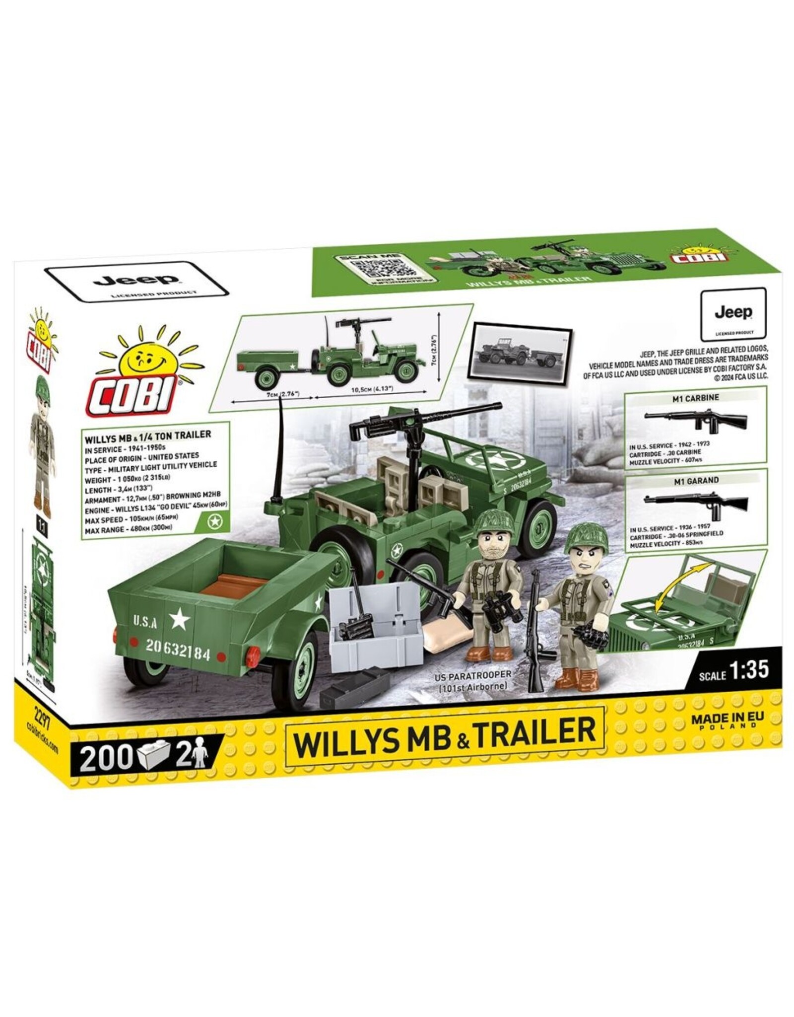 COBI COBI 2297 WILLYS MB & Trailer