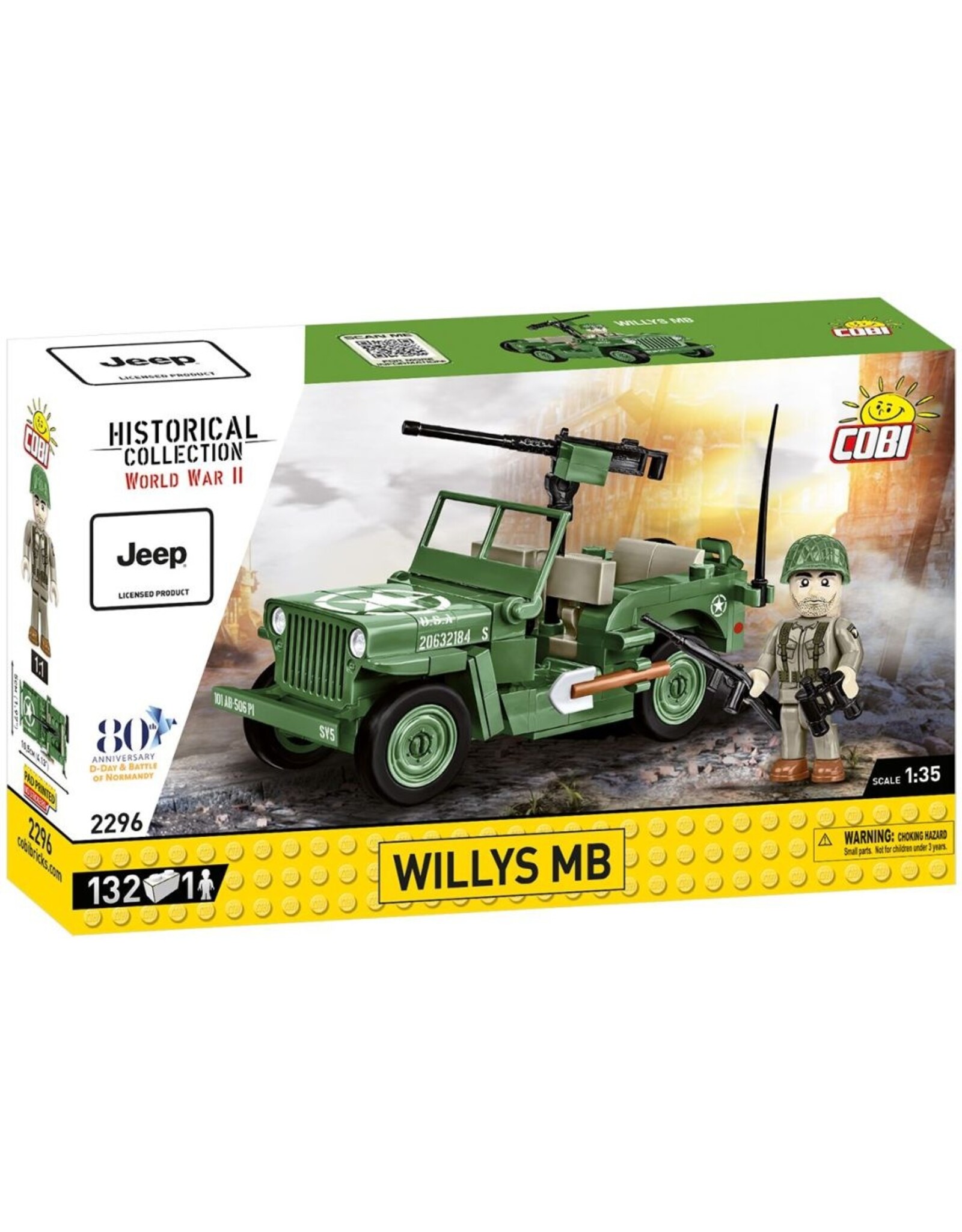 COBI COBI 2296 WILLYS MB & M2 GUN