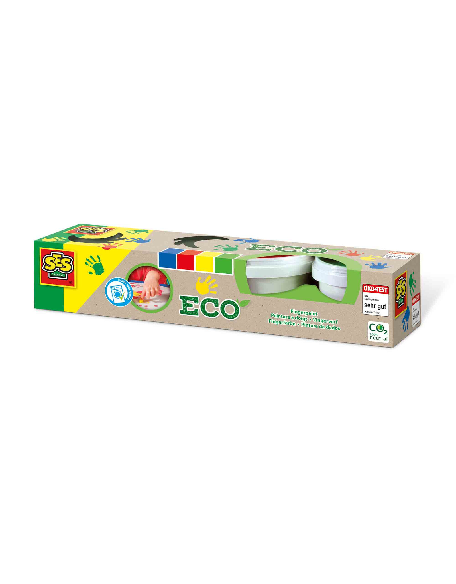 SES Creative SES Eco vingerverf 4 kleuren x 110ml