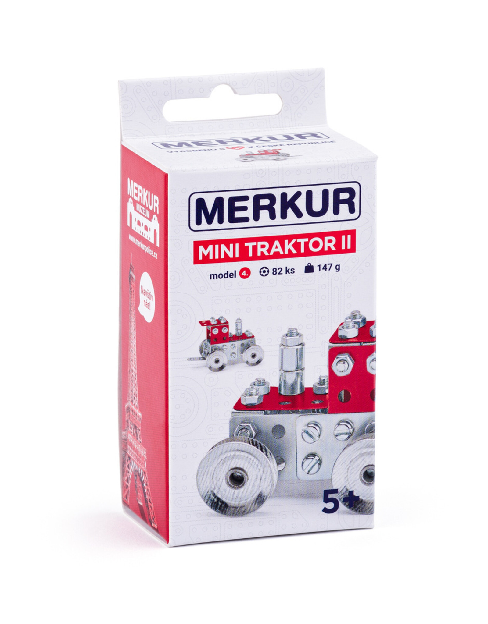 Merkur Merkur - Mini 54 - tractor with tow bar - metal construction set - 82 parts