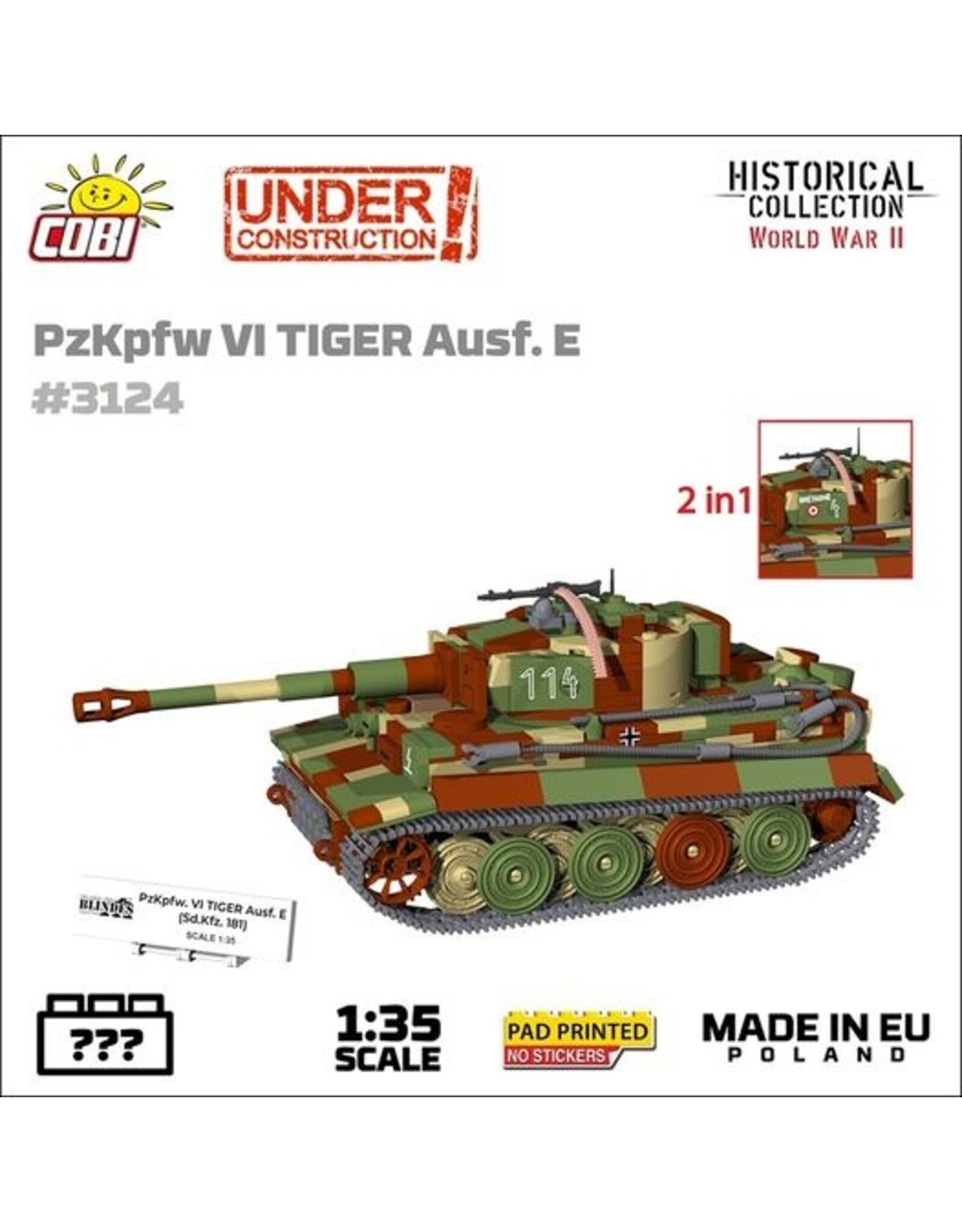 COBI COBI 3124 PzKpfw VI Tiger Ausf.E