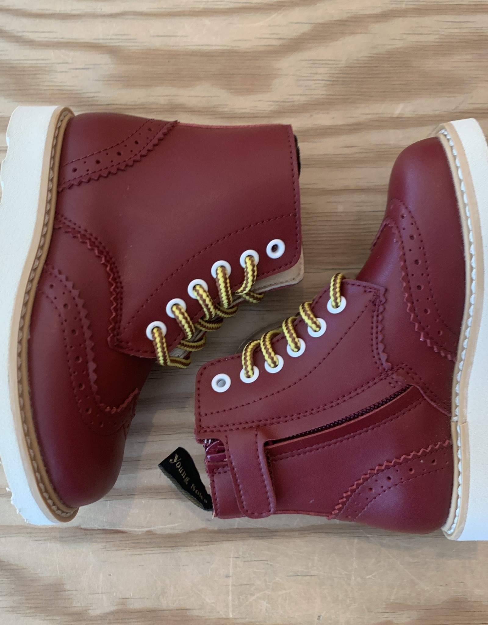 YOUNG SOLES YOUNG SOLES SIDNEY BROGUES VEGAN CHERRY